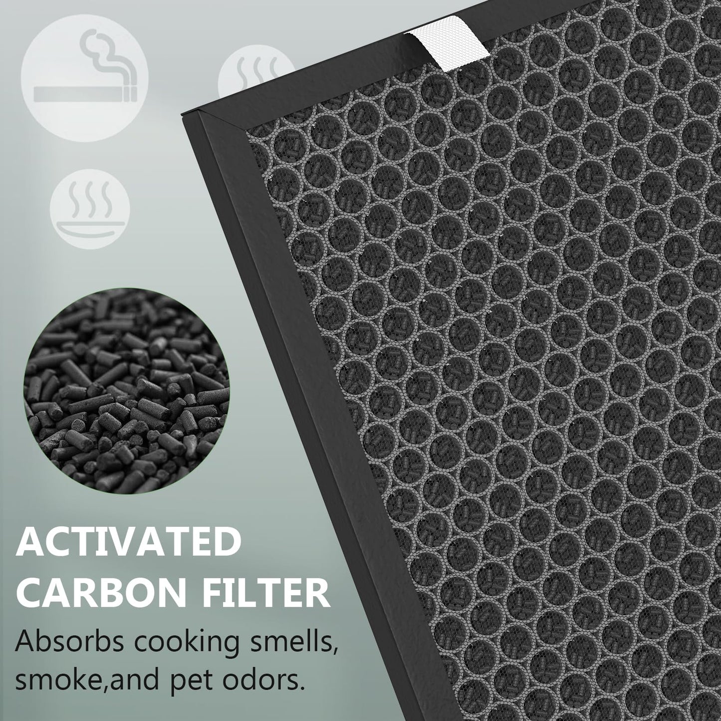 FMDZFL Air400 Replacement Filter for Bissell Air400, 2 H13 True HEPA and 1 Activated Carbon Pack with 8 Pre-Filter, Compared to Part #2521,2520,3365