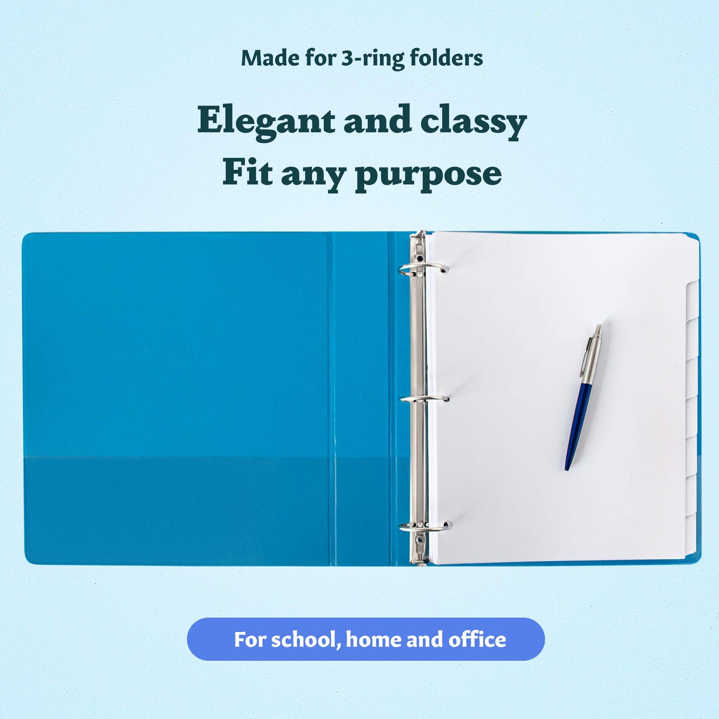 Binder Dividers with Tabs - (Set of 36) x 8 Tab Dividers for 3 Ring Binders, White, Reinforced Edge - Ideal for Keeping Your Documents Neat and Professional