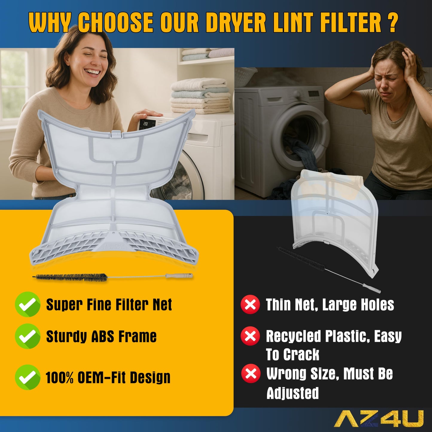 Dryer Lint Filter Screen Replace For LG DLEX9000V DLEX8000V DLEX8000W DLGX8001V DLGX5001V DLEX5000V DLGX9001V DLEX8100W DLGX8101V DLGX8101W DLGX8001W DLGX5001W DLGX5006K DLEX8100V DLEX5000W DLEX5005K