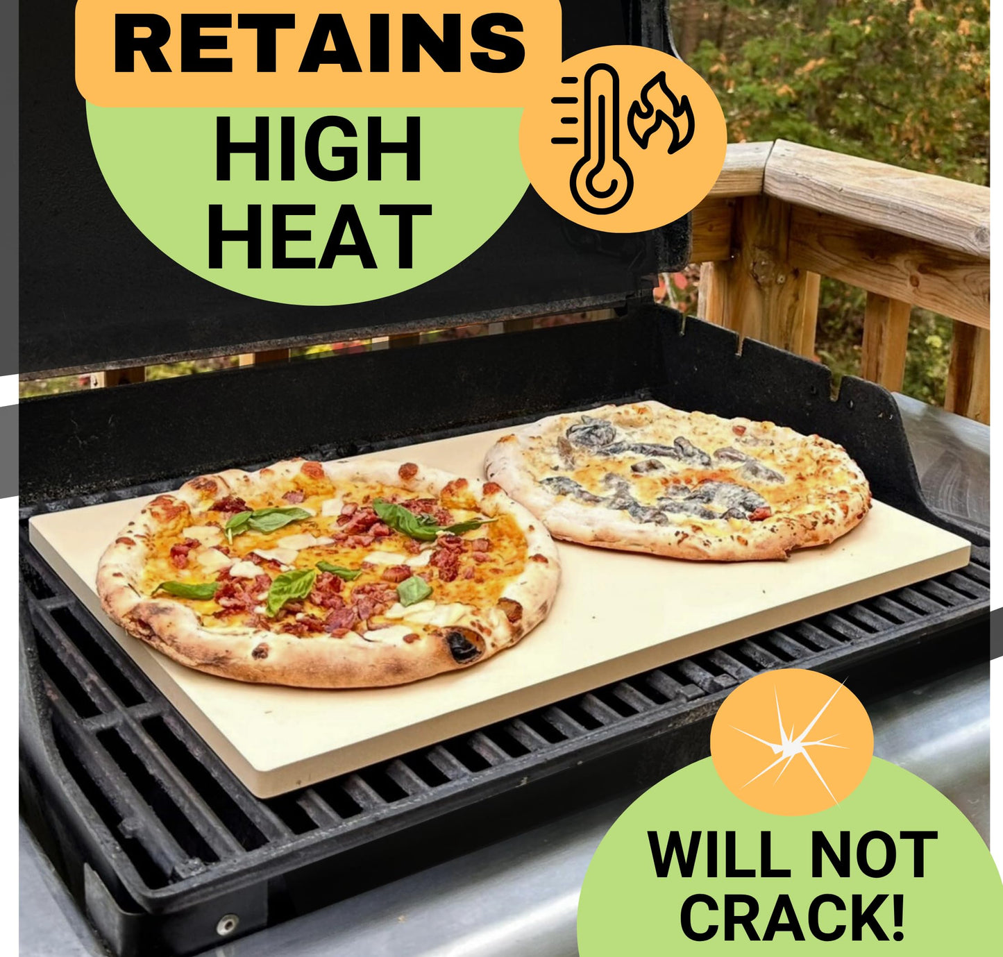 Baking Stone for Oven 20 inch, with Silicone Mat and Dough Tool - Large Baking Stone for Bread and Pizza - Oven Stone - Rectangular Cordierite Bread Stone 20" x 13.5" x 0.6"