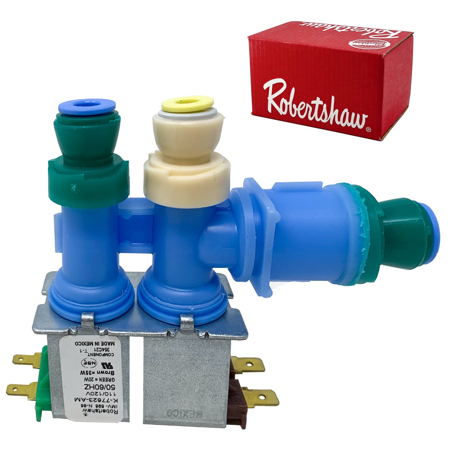 [WPW10312696 Valve OEM Mania] W10312696 WPW10312696 NEW OEM Produced for Whirlpool Kenmore Refrigerator Water Inlet Valve by Robertshaw Replacement Part