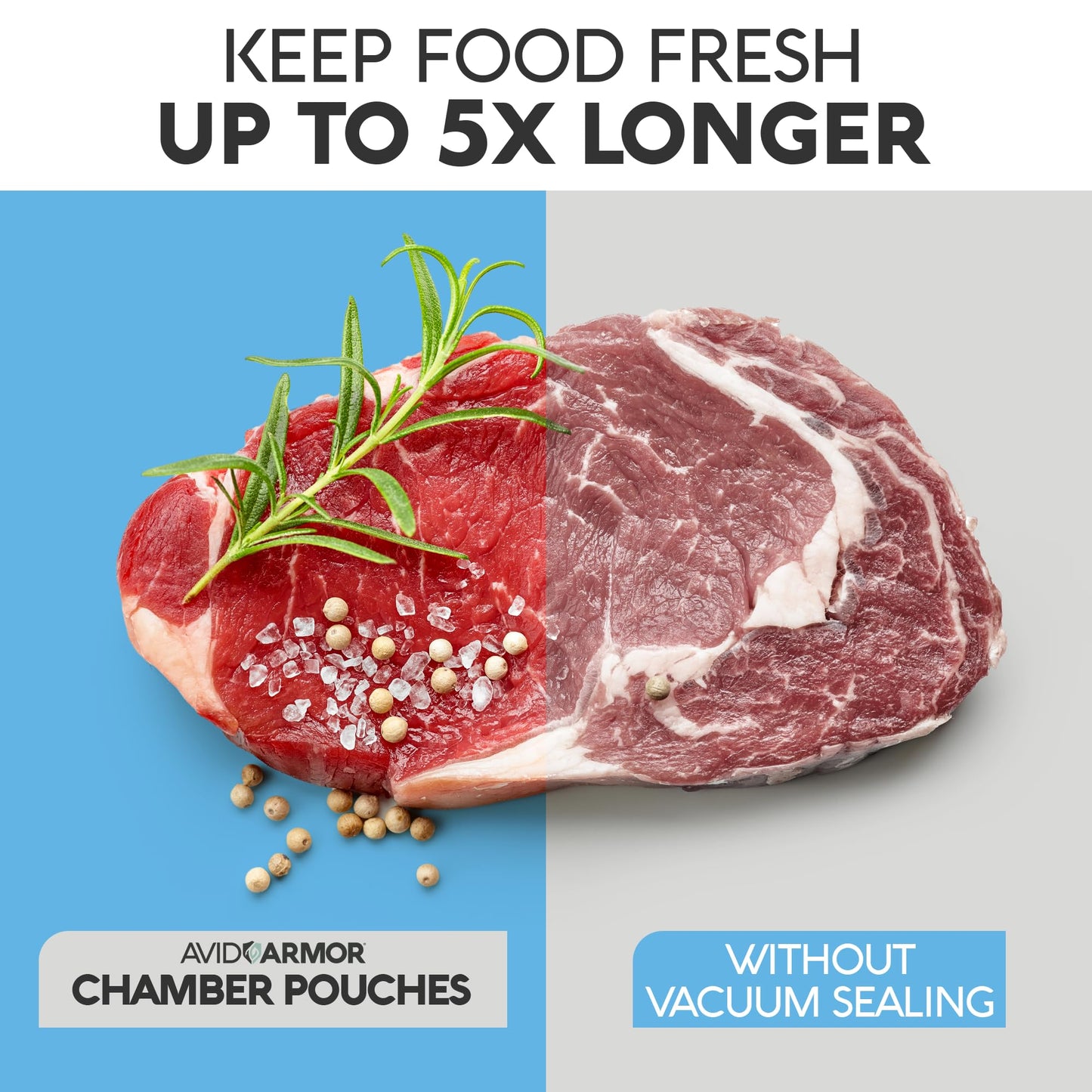 Avid Armor Chamber Vacuum Sealer Bags – Heavy Duty, BPA-Free, Pre-Cut Chamber Vacuum Bags for Food Preservation, Freezer Storage, Sous Vide and more, 250/Pack (10x13) – Multi-Use Vacuum Bags