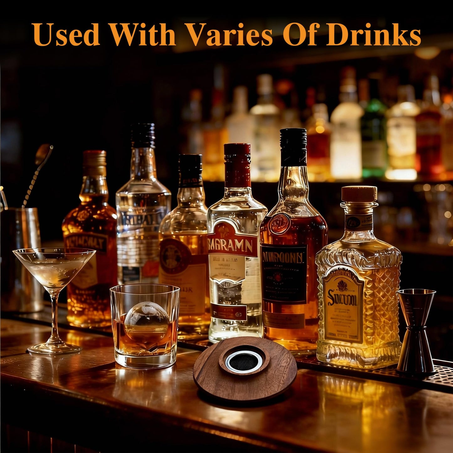 Whiskey Smoker Kit with Torch –Old Fashioned Smoker Kit for Bourbon & Whiskey – Drink Smoker Set with Wood Chips– Gift for Men, Dad, Husband/Father (1，Smoker Kit & Ice Ball Molds & Glasses)