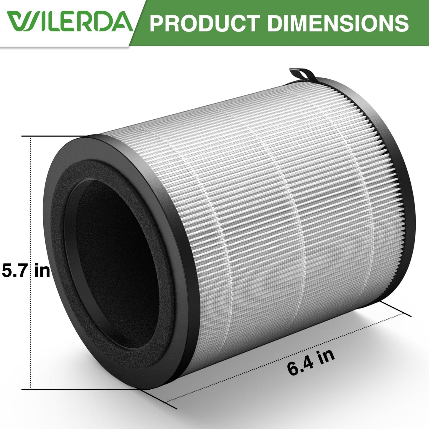 JF100 Replacement Filter Compatible with JF100 Air Purifier. 3-in-1 Pre-Filter, HEPA and Activated Carbon Filtration System, 3 Pack
