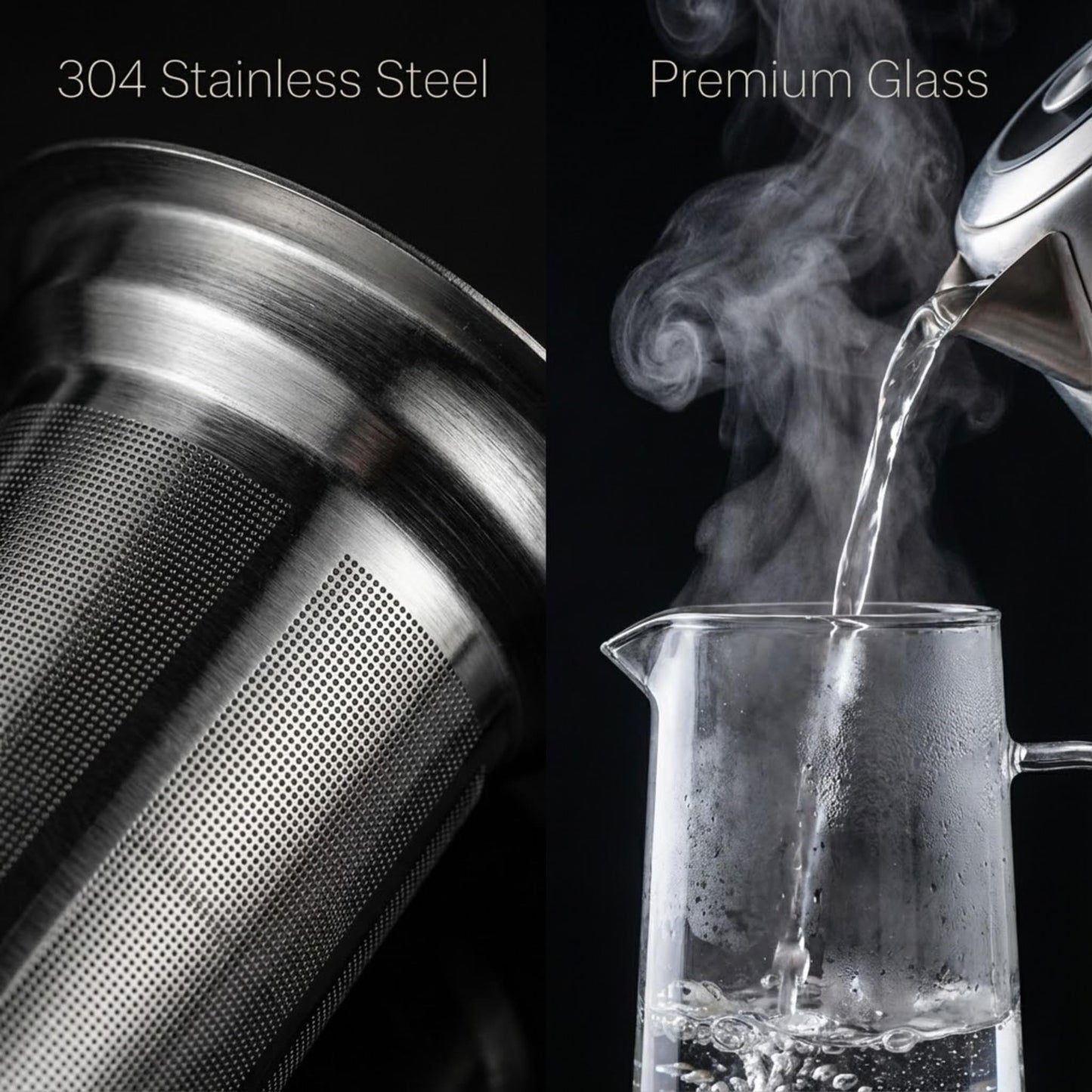 GWNF Cold Brew Coffee Maker & Ice Tea Maker, 1.4L/48oz Cold Brew Pither, Borosilicate Glass Carafe with Stainless Steel Filter, Airtight Lid, Dishwasher Safe, Easy to Use | Mannual & Brush Included
