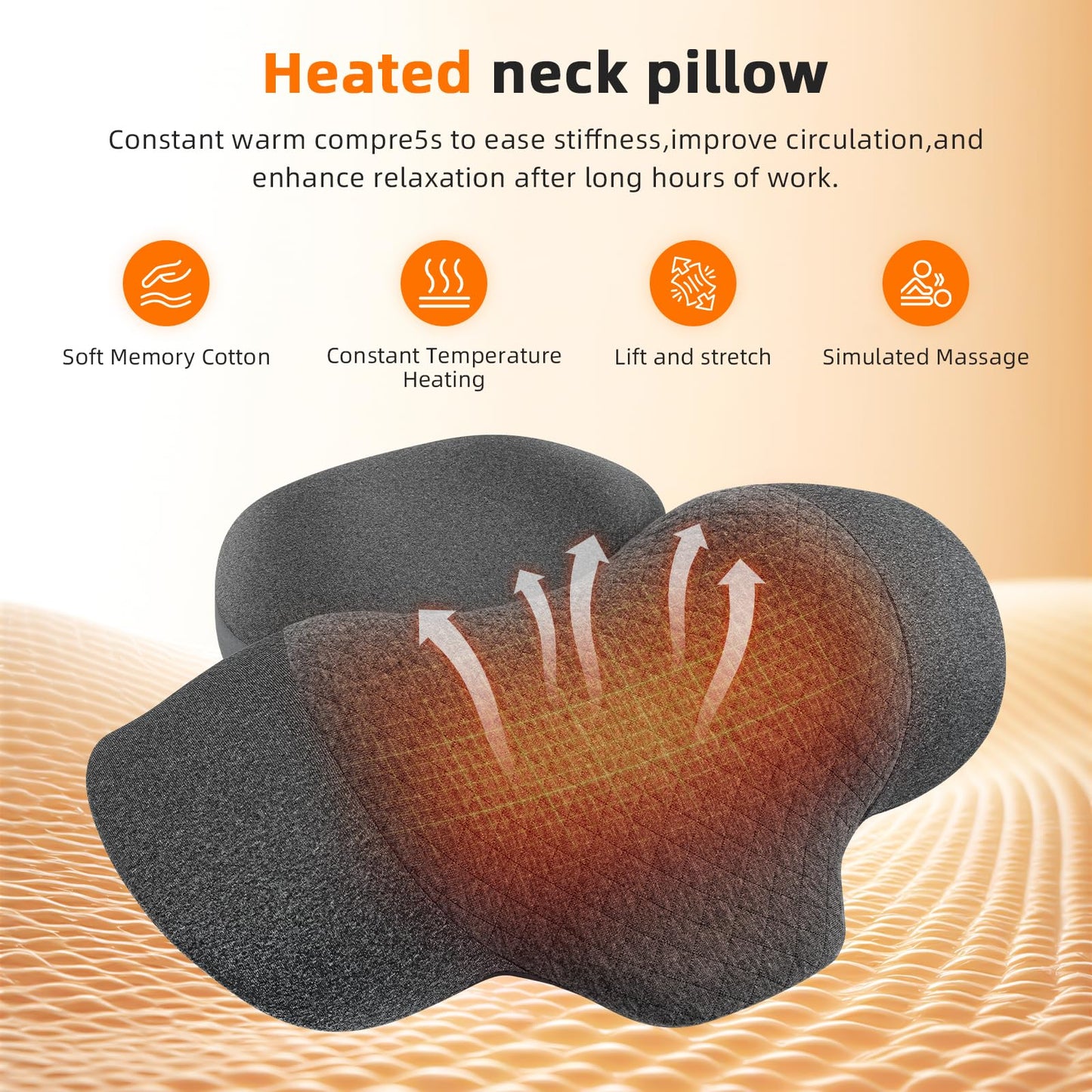 Sanivor 3-in-1 Neck Massager Pillow - Neck Cervical Traction Device with Heat,Vibration Massage & Airbag Traction,Neck Pillow for Pain Relief Deep Tissue Ergonomic Neck Shoulder Relaxer Gift Idea
