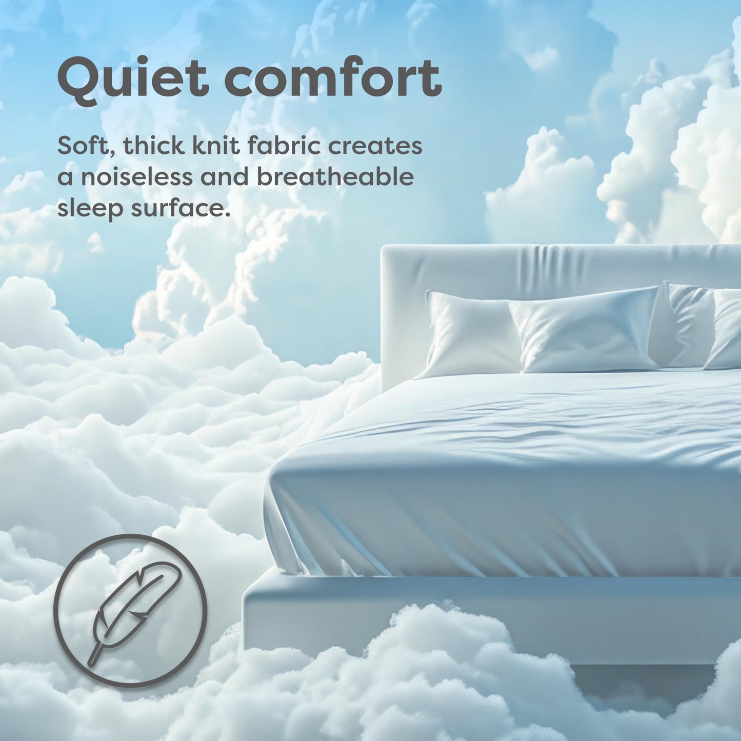 HOSPITOLOGY PRODUCTS Box Spring Encasement - Zippered Bed Bug Dust Mite Proof Hypoallergenic - Sleep Defense System - Split King - 39" W x 80" L - Set of 2 for Split Box Spring ONLY