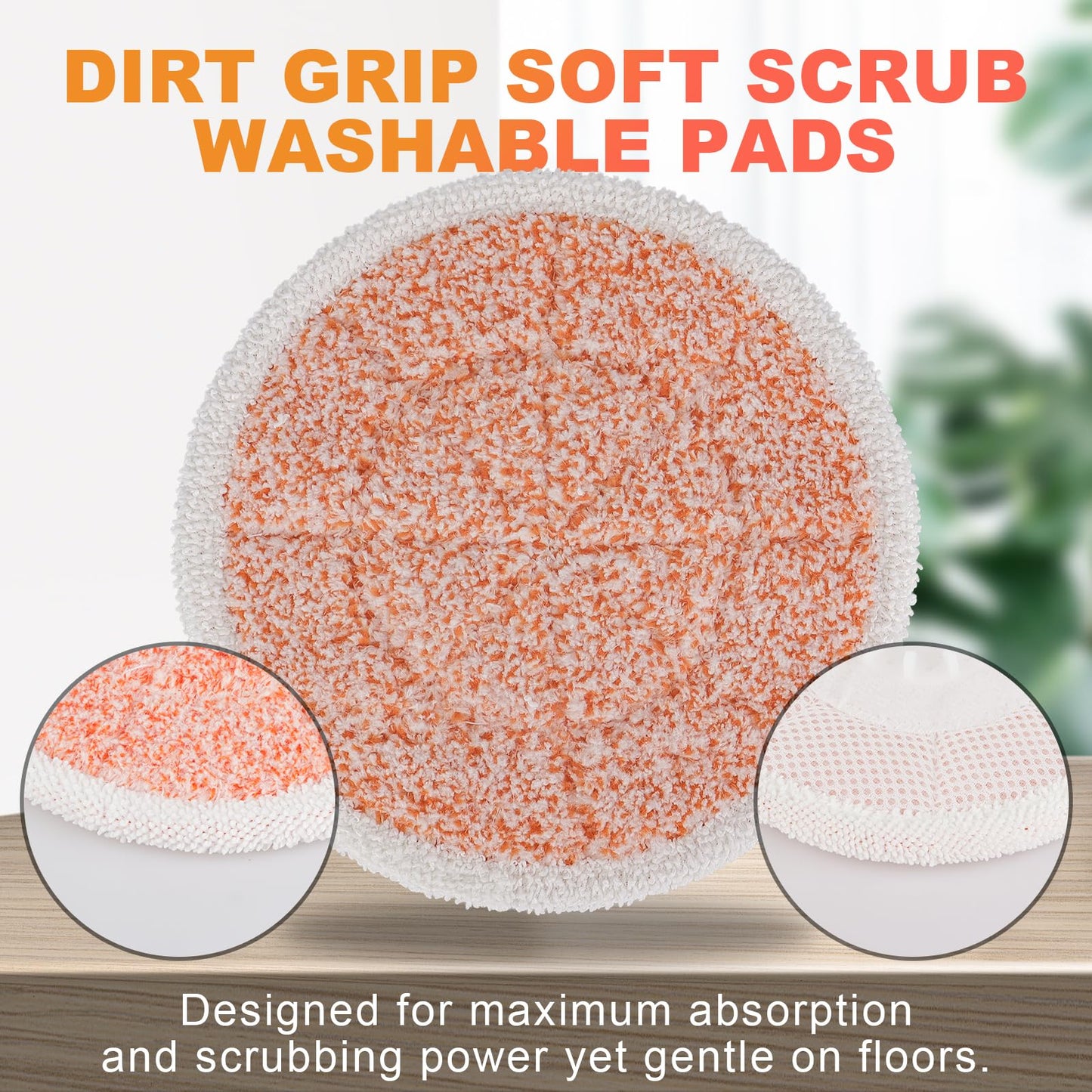 Pads for Shark Steam Scrub Mop: 12 Pack Spin Mop Refills Fit for Shark S7000 S7001 S7000C S7201 S7000AMZ S8201 S8001 Steam and Scrub Pads - Hard Floor Steam Mop Washable Pads S7001TGT