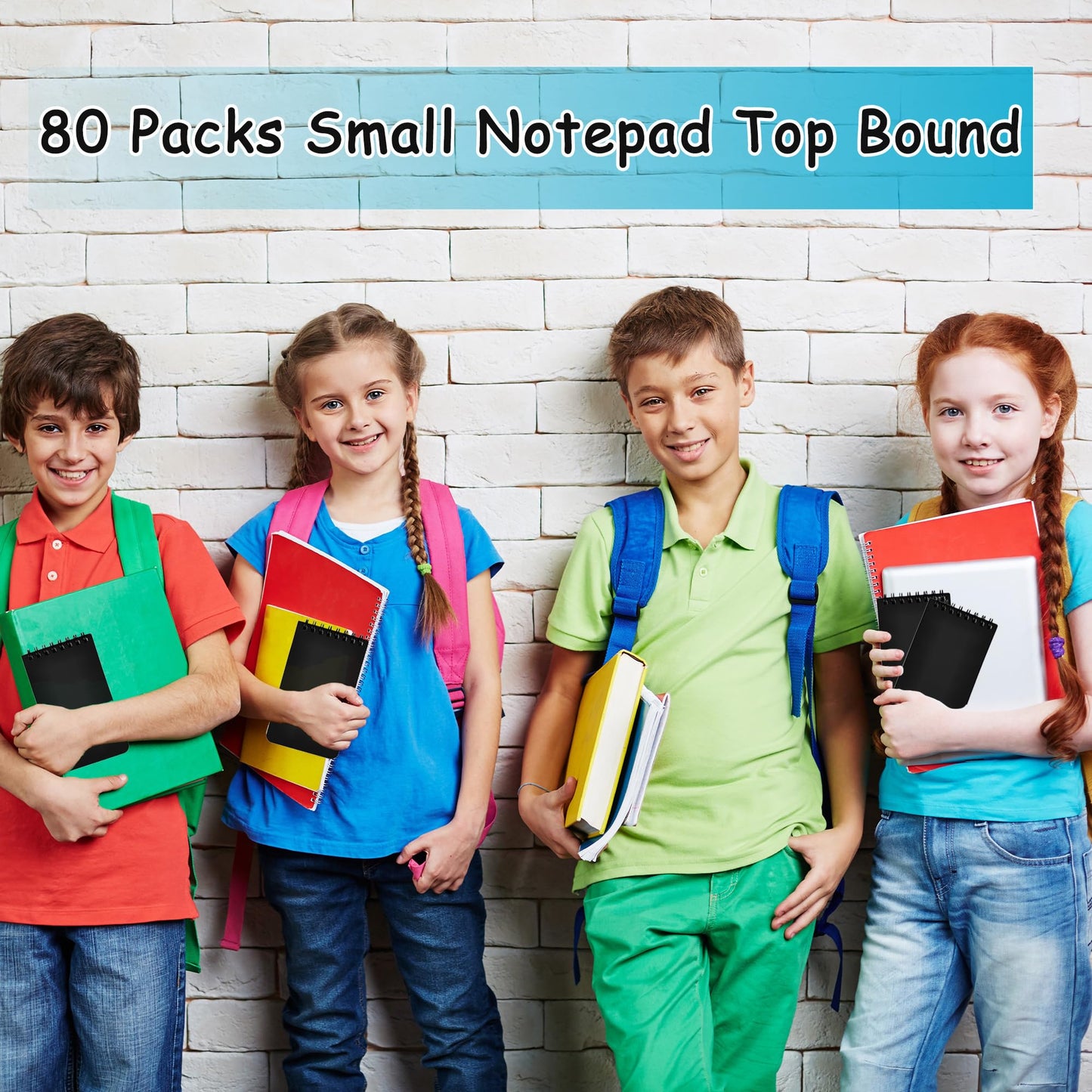 Spaluck 80 Pcs Mini Spiral Notebooks Bulk Black Pocket Notepads 3 x 5 Inch 60 Sheets/120 Pages Small Spiral Notepads for Kids School Classroom Office