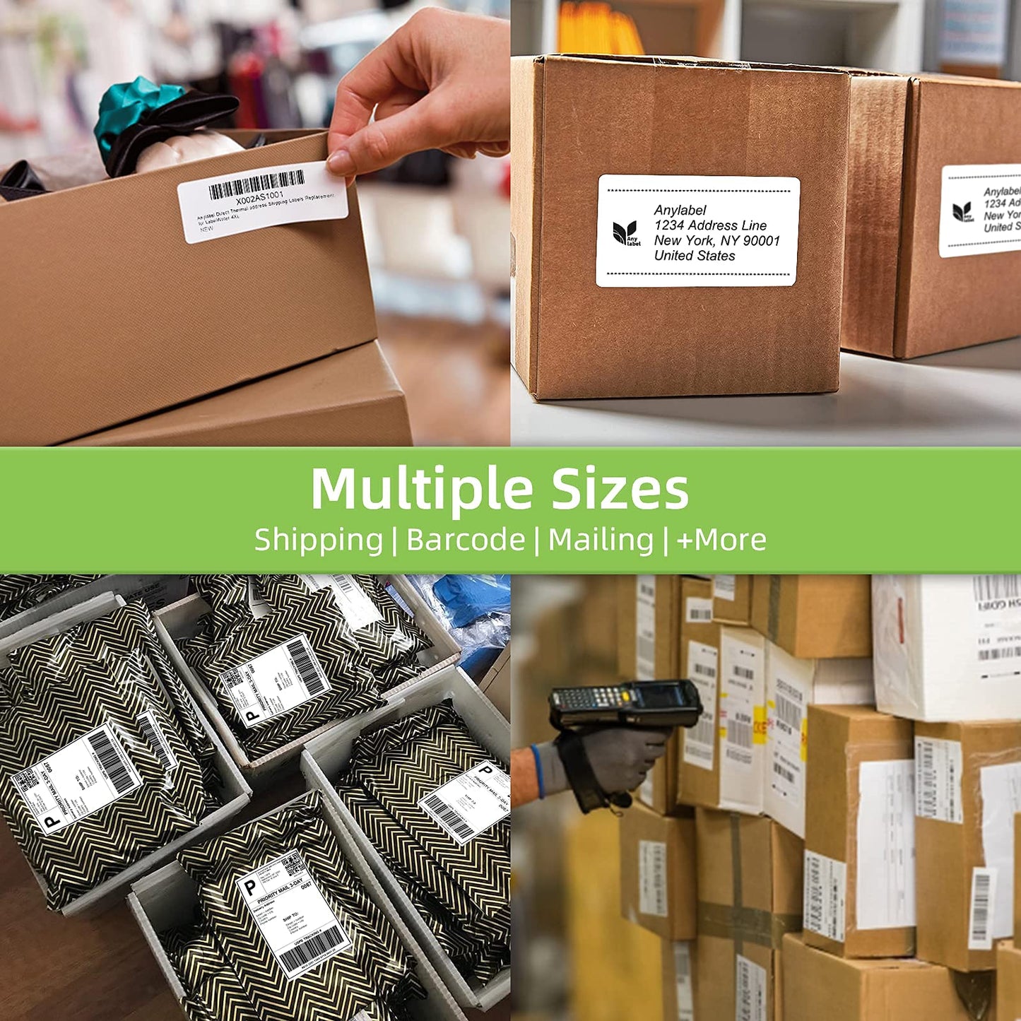 Anylabel Compatible 2-5/16" x 4" Direct Thermal Labels Replacement for DYMO 30256 Large Shipping Address Postage, Compatible with Rollo, DYMO 4XL & Zebra Desktop Printers (12 Rolls, 300 Labels/Roll)