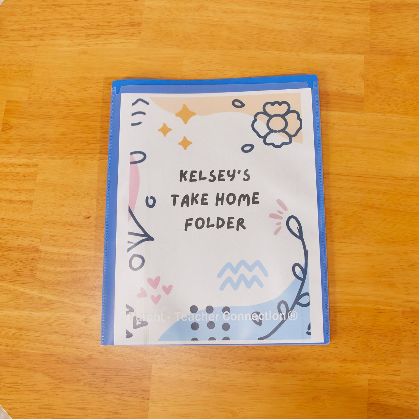 ECR4Kids 2-Pocket Parent-Teacher Classroom Communication Folder, School Supplies, Blue, 36-Piece
