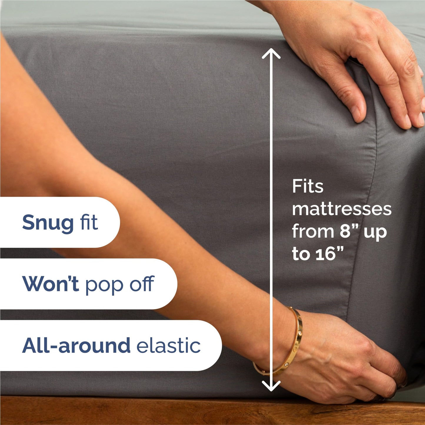 King 6 Piece Sheet Set - Comfy, Breathable & Cooling - Hotel Luxury Bedding for Women, Men, Kids, Teens & Children - 1 Flat & 1 Fitted Sheet & 4 Pillowcases w/ Deep Pockets - Wrinkle Free - Dark Grey