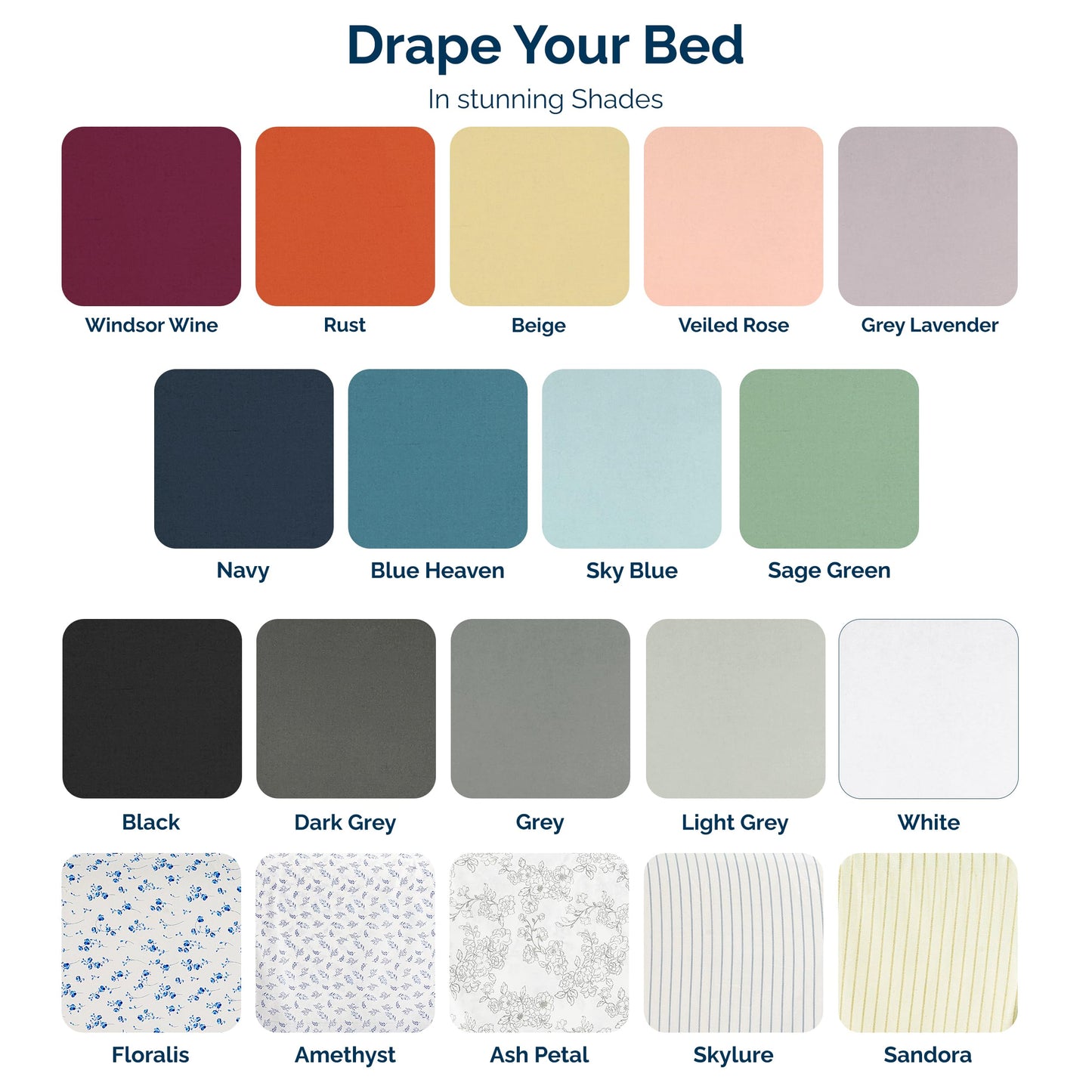 Casa Platino Queen Sheets Sets – 100% Cotton Queen Sheets Cooling with 4 Pillowcases, 15" Deep Pocket Fitted Sheet, Crisp & Smooth Feel, Ultra Soft & Cozy, Fit – Blue Sky