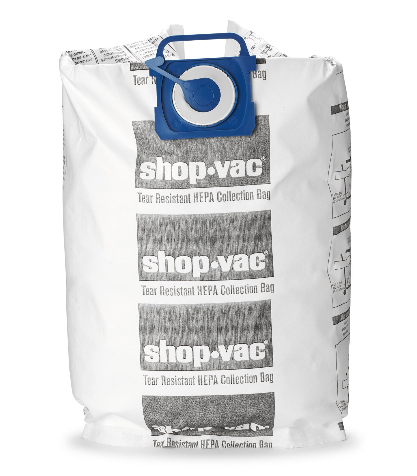 Shop-Vac 9021833, Tear Resistant HEPA Collection Bags, Fits 12-20 Gallon Vac Tanks, (2-Pack)