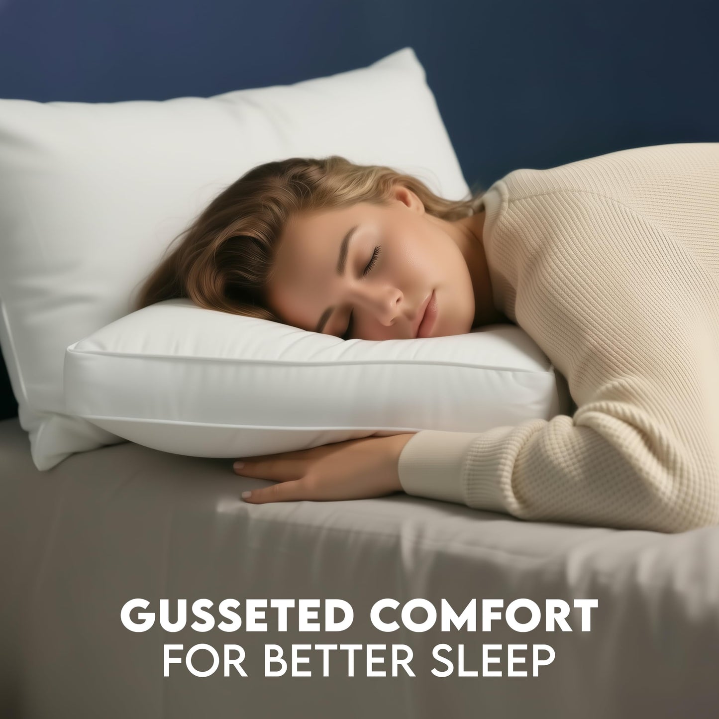 Utopia Bedding Bed Pillows for Sleeping Queen Size (White), Set of 4, Soft & Fluffy Pillow with Down Alternative Filling, Cooling, Hotel Quality, Gusseted Pillow for Back, Stomach or Side Sleepers