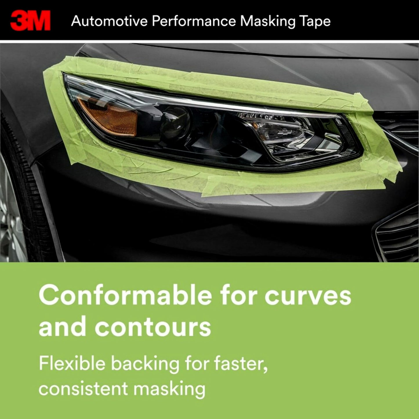 3M 03433 36 mm x 32 m Automotive Performance Masking Tape, 5 Pack