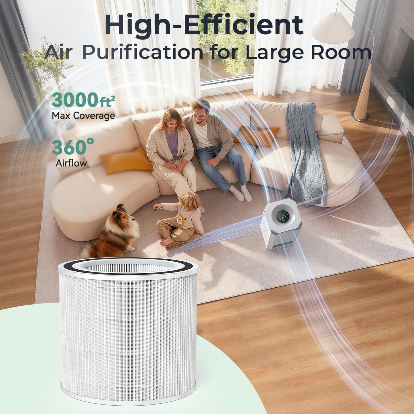 Afloia High-Efficiency Purification Filter Compatible with TEFNUT 2 in 1 Humidifier and Air Purifier in One Combo