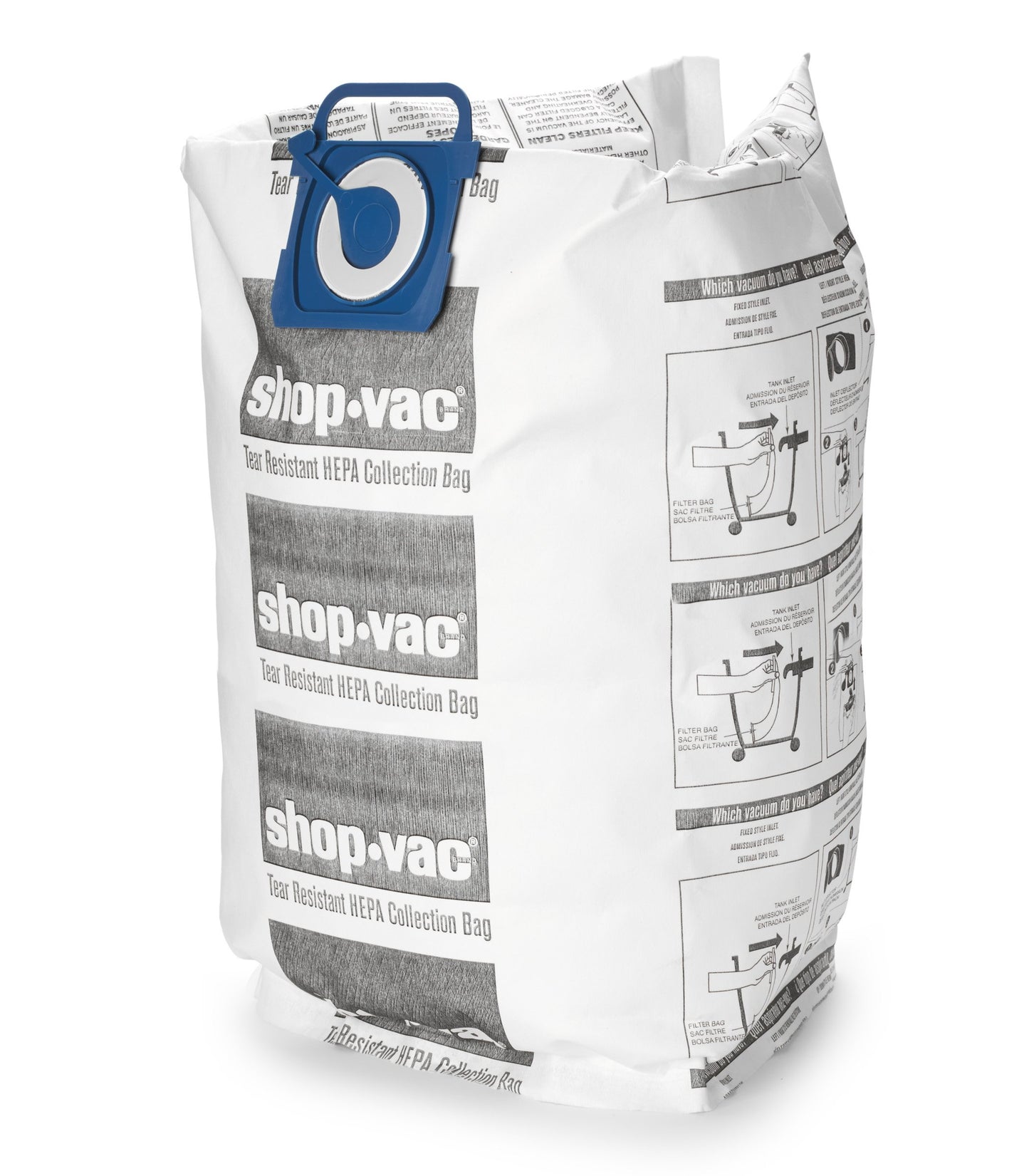 Shop-Vac 9021833, Tear Resistant HEPA Collection Bags, Fits 12-20 Gallon Vac Tanks, (2-Pack)
