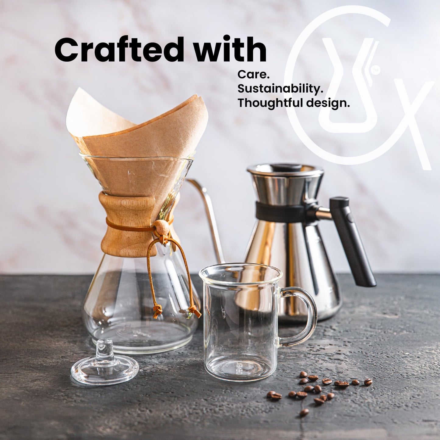 Chemex Bonded Filter - Square - 100 ct - 2 Pack - Exclusive Packaging
