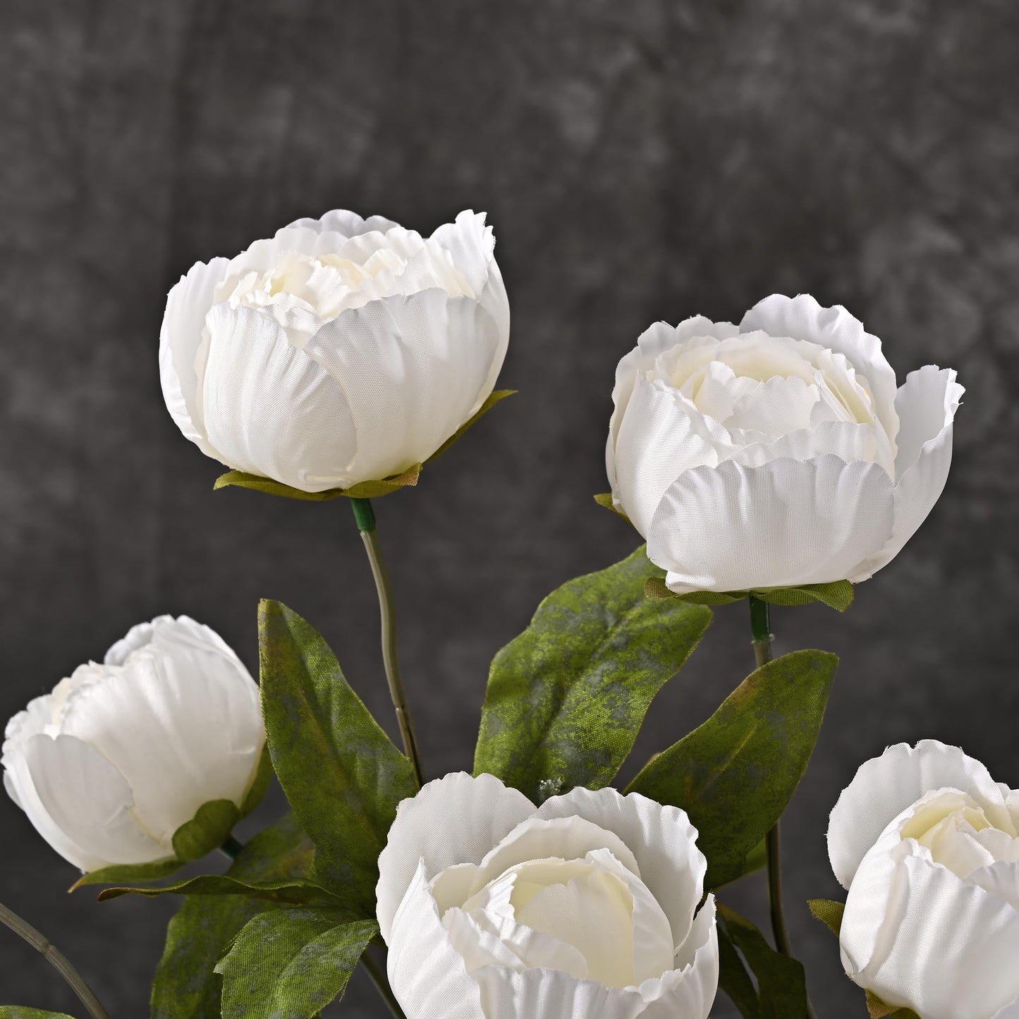 Waipfaru 12 Pcs Faux Peonies Artificial Flowers for Vase, 27" Fake Silk Peonies Flowers for Wedding, Vase Filler White Flowers for DIY Bouquets Centerpieces Bridal Shower Office Decor