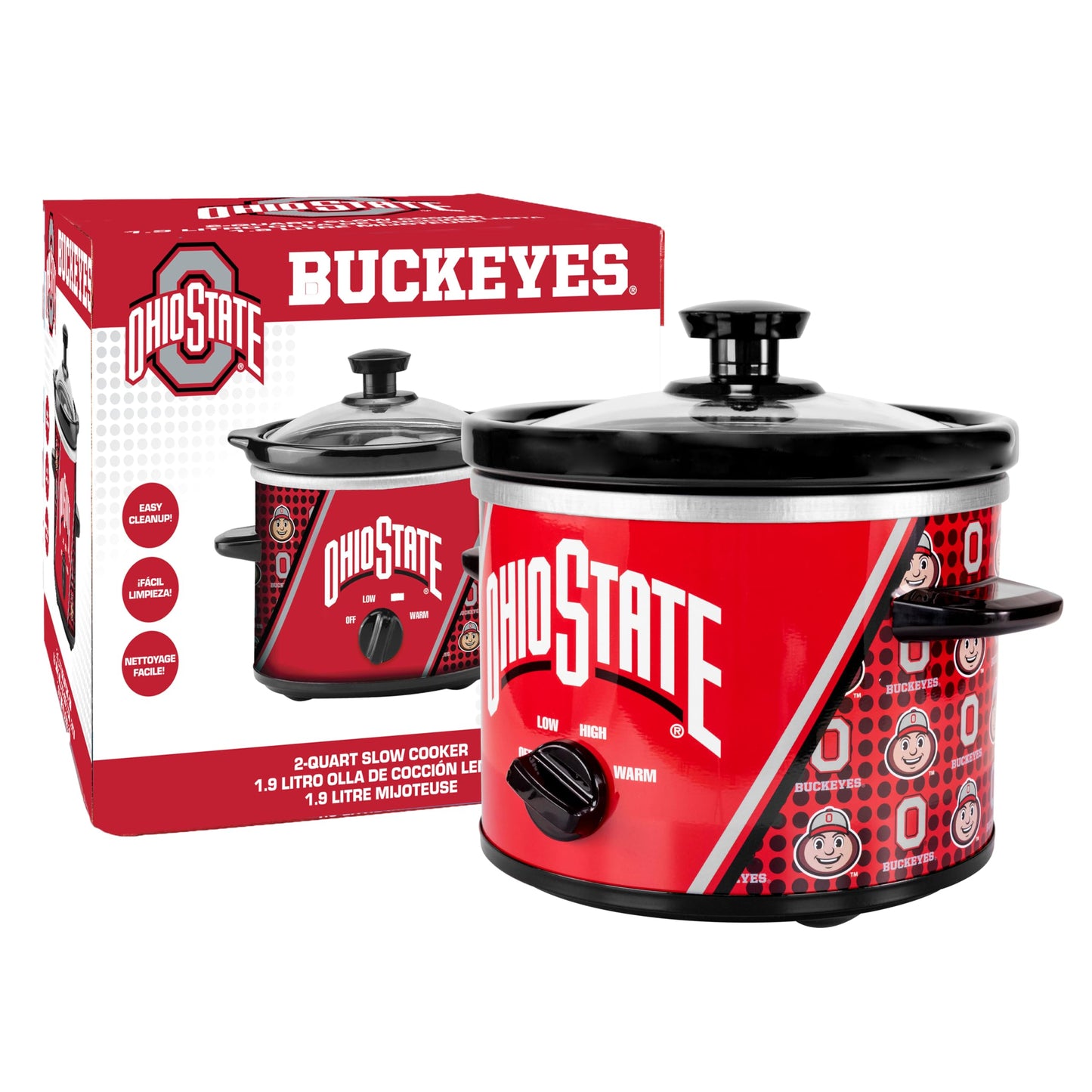 Uncanny Brands Ohio State Buckeyes 2qt Slow Cooker - Cook With Your Favorite Mascot