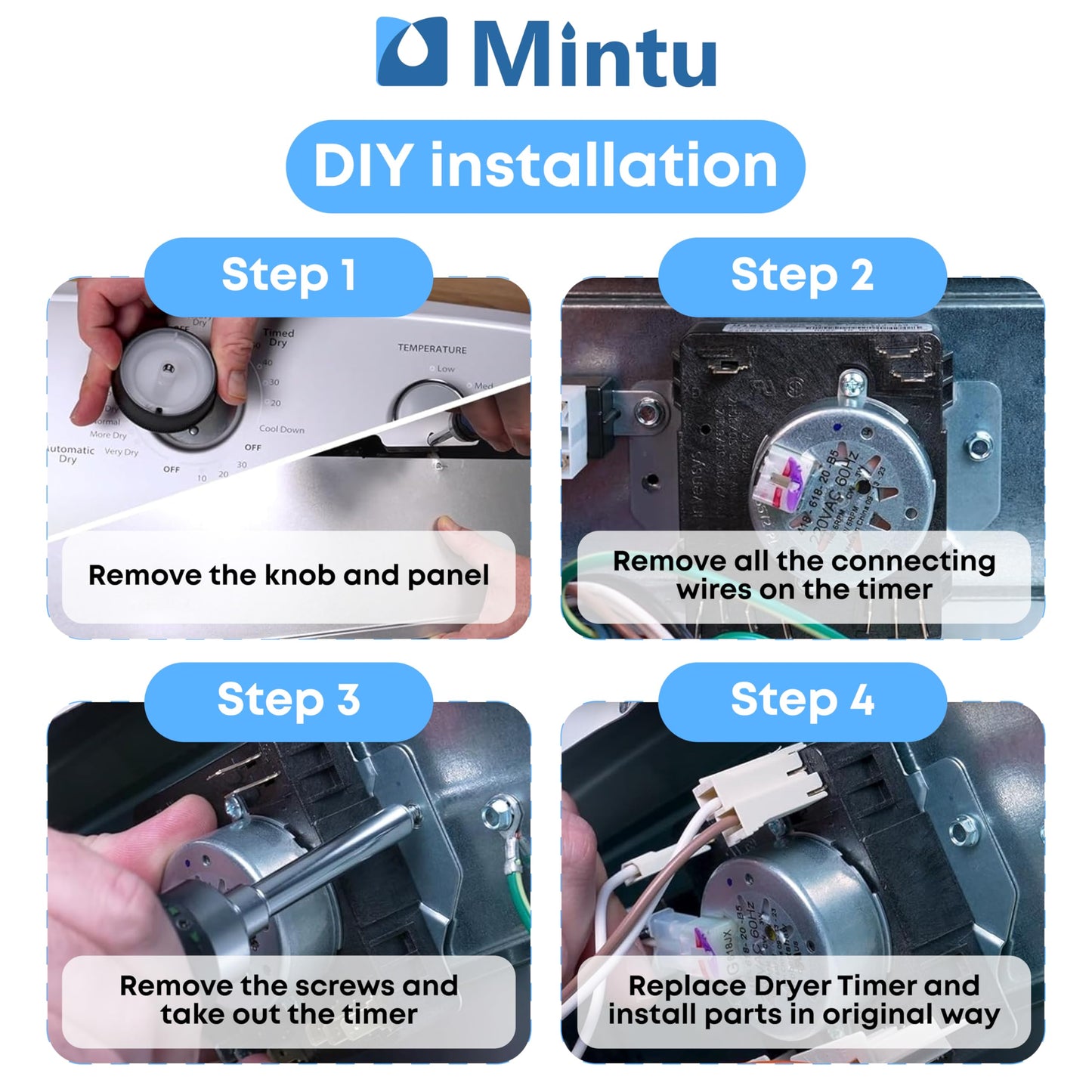 Dryer Timer Control Replacement For Whirlpool WED4815EW1 WED5200VQ1 WED5100VQ1, Maytag MEDC300BW0 MEDC215EW1 YMEDC300BW0 Dryer