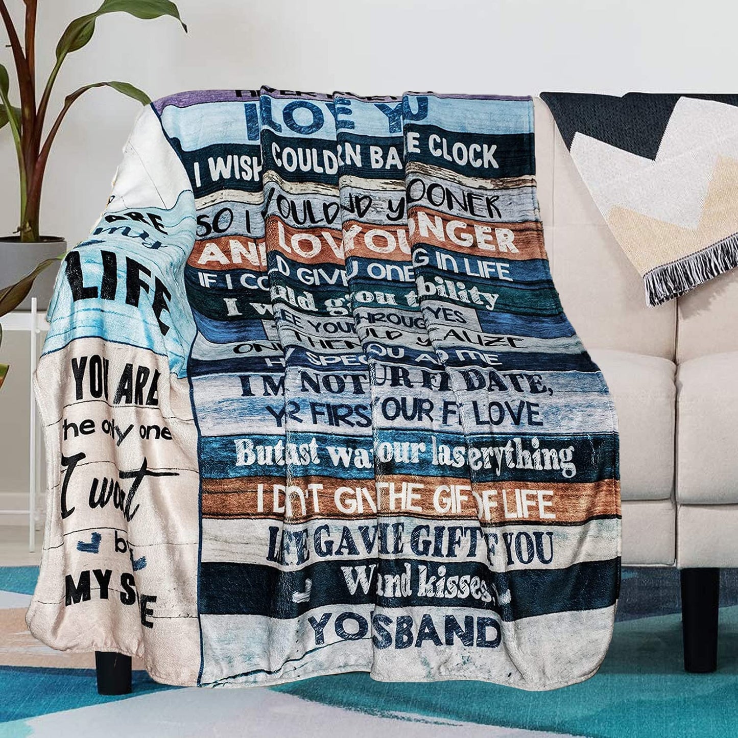 Anniversary Romantic Gift for Women, to My Wife Blanket from Husband, Wife Birthday Gift Ideas, Anniversary Wedding Gift for Her, Soft Flannel Throw Blanket for Couch Sofa Bed
