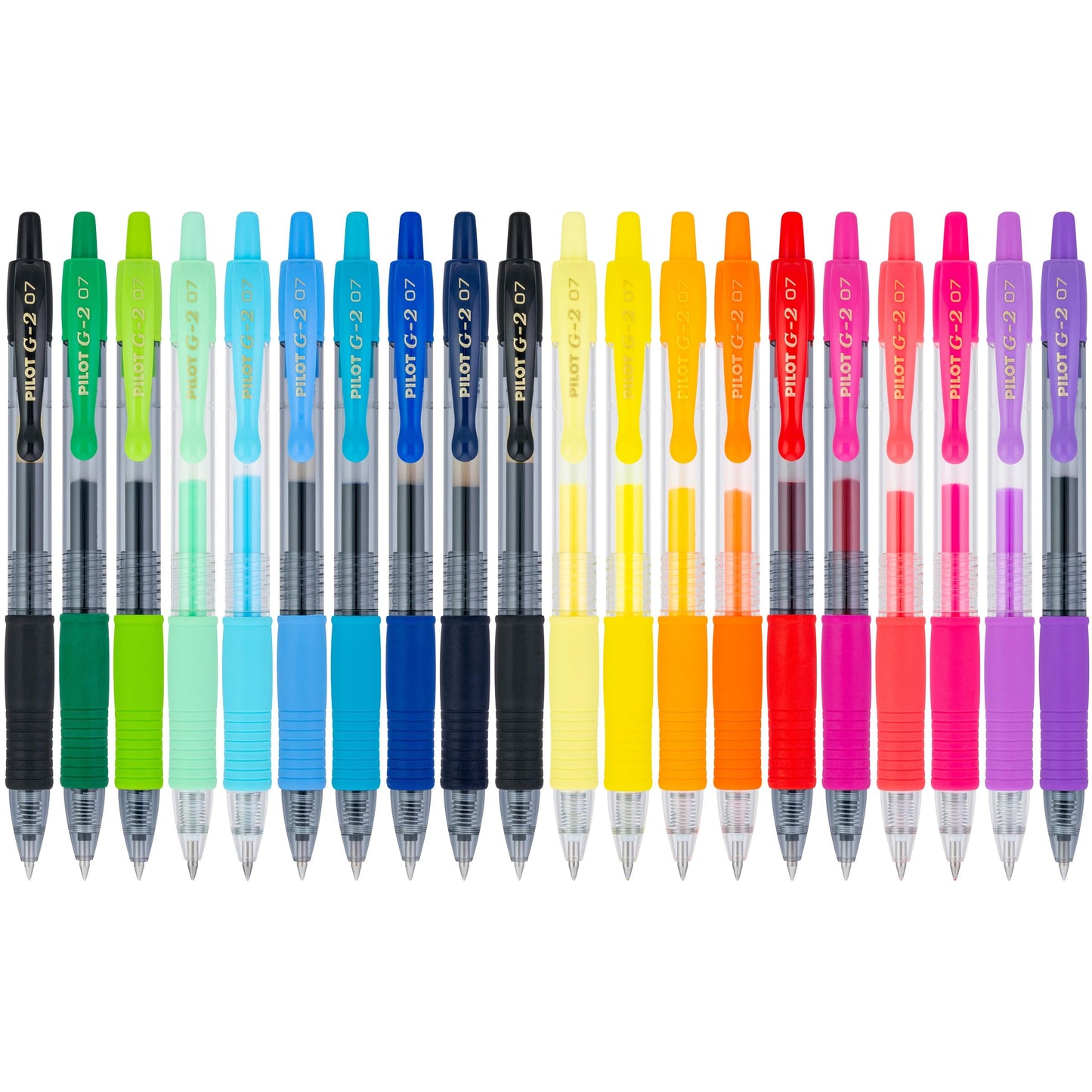 Pilot G2 Premium Refillable and Retractable Gel Ink Pens Fine Point (0.7mm), Retractable Pens, Assorted Colors, 20 Count