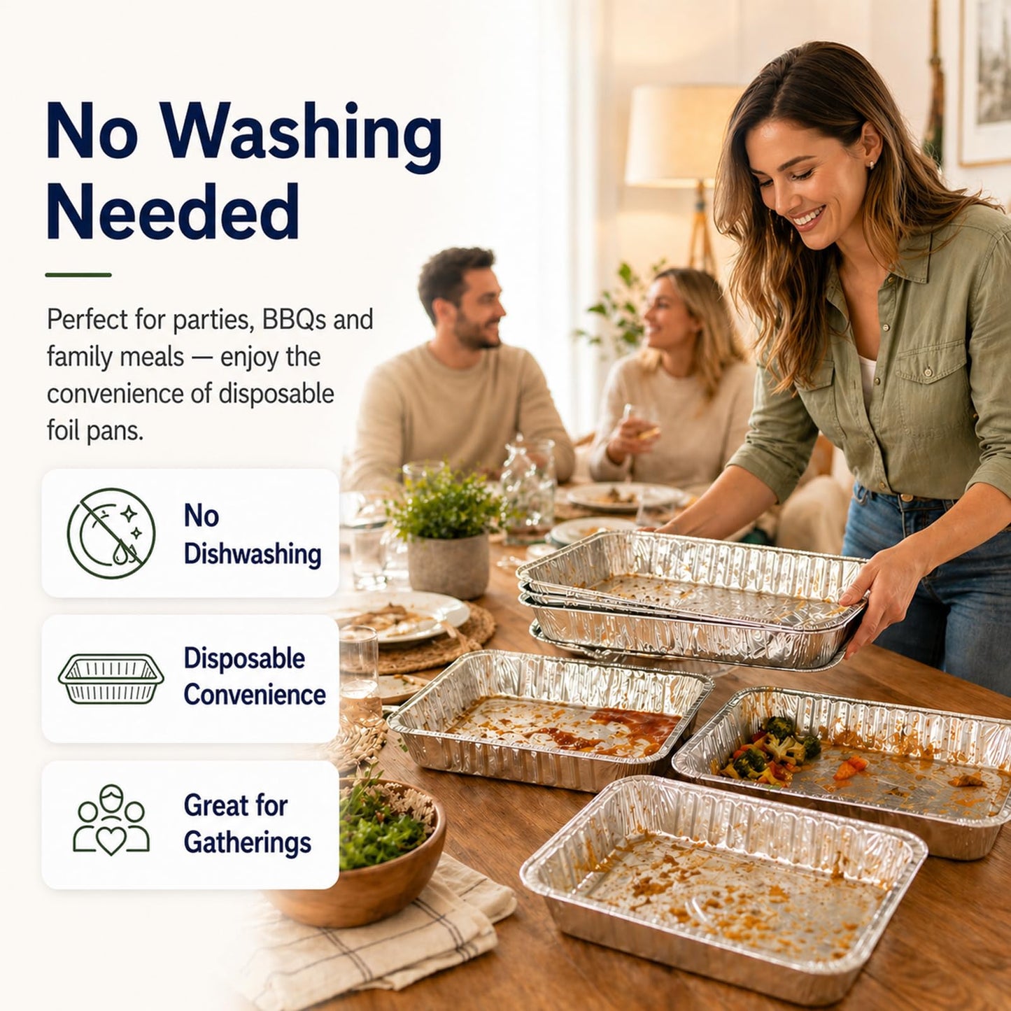 WAWINY 9x13 Thickened Aluminum Foil Pans, 10Pack Extra Deep Disposable Aluminum Pans with Lids for Roasting, Baking, Cooking, Food Prep, Chafing, Steam Table, Oven, Cake, and Party Catering.