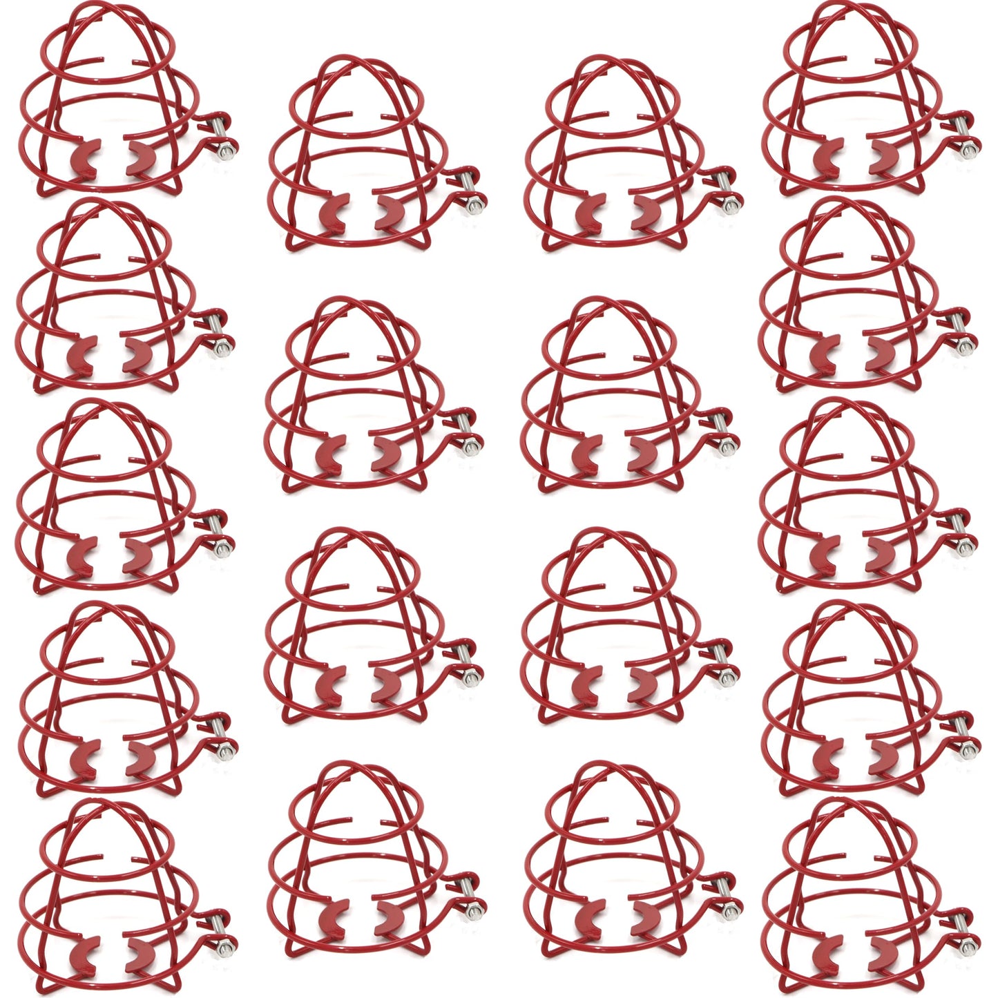 (18 Pack) 1/2" Fire Sprinkler Head Cage Guard Protector Fire Extinguishing System Sprinkler Bracket Red