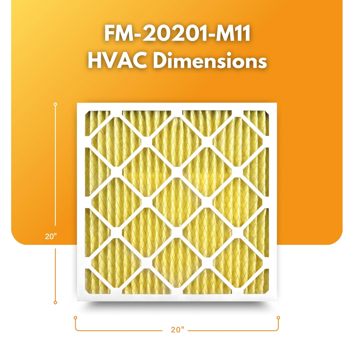 Filter-Monster 20x20x1 Enhanced Defense MERV 11 Pleated HVAC Air Conditioner Furnace Replacement Air Filter, 4-Pack (Actual Filter Dimensions 19.5 x 19.5 x .75 inches)