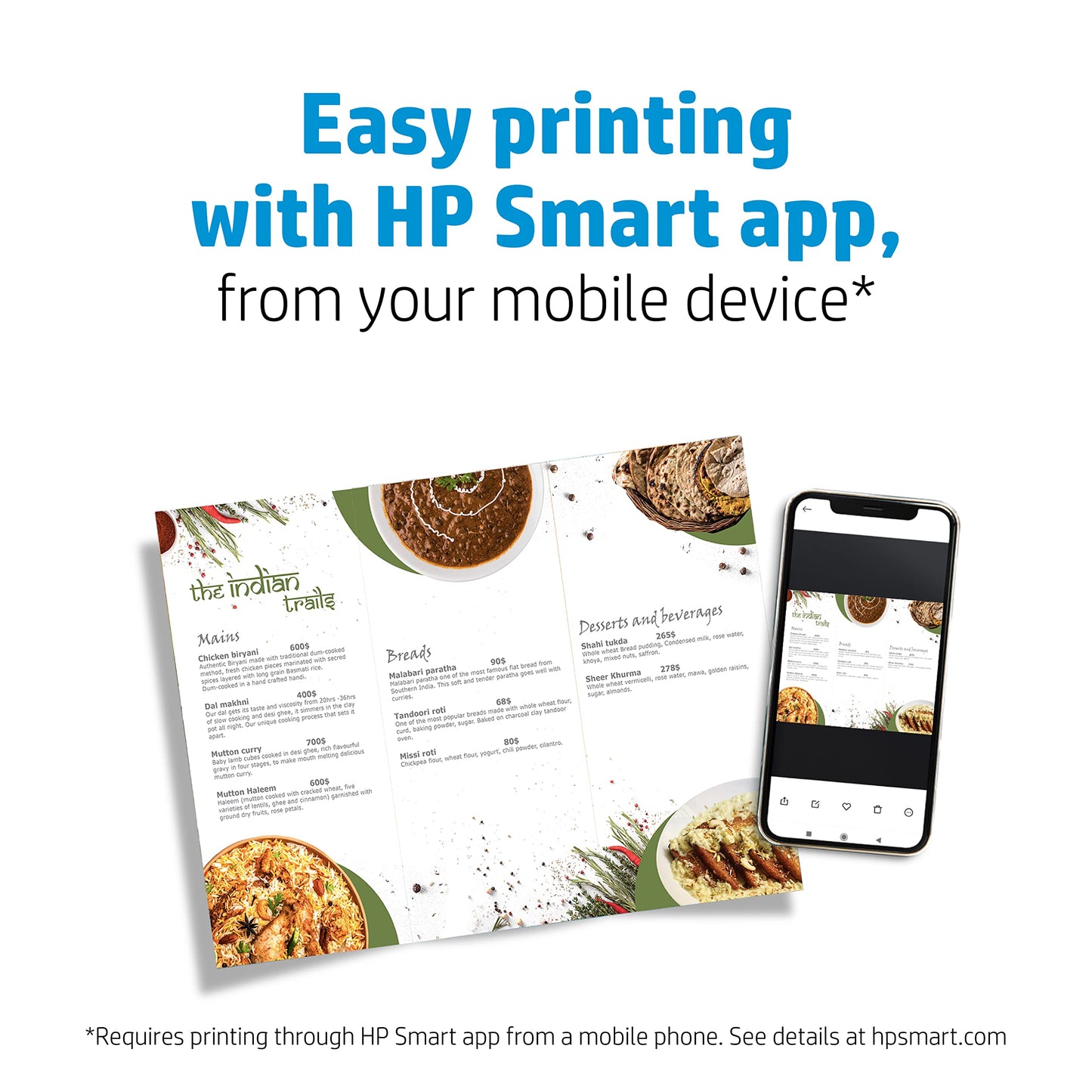 HP Professional Tri-fold Business Paper, Glossy, 8.5x11 in, 48 lb, 150 sheets, works with inkjet, PageWide, laser printers (4WN12A)