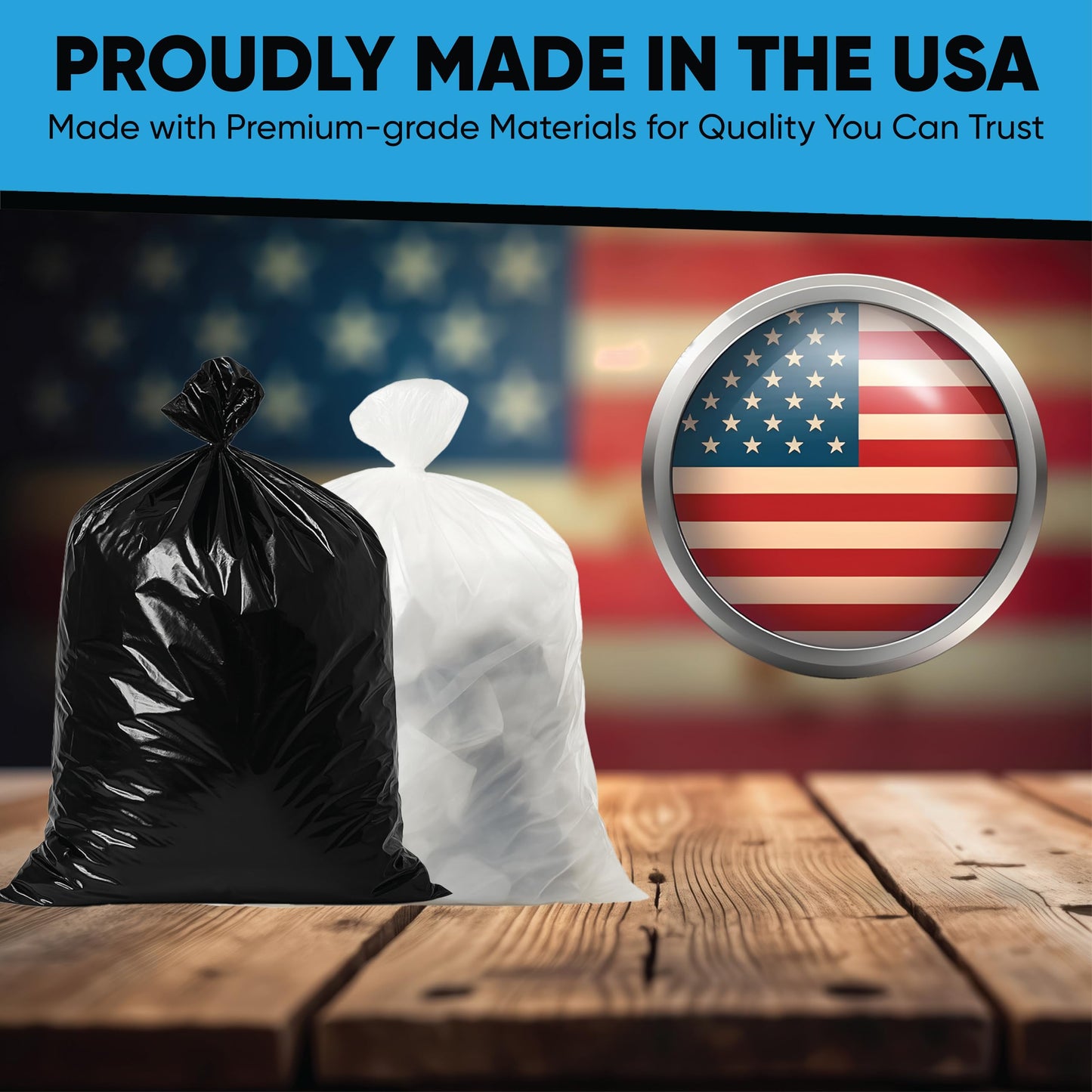 95-96 Gallon Trash Bags Heavy Duty | 50 Count | Extra Large 95-96 Gallon Trash Can Liners | 90-100 Gal for Outdoor, Commercial, and Home Use