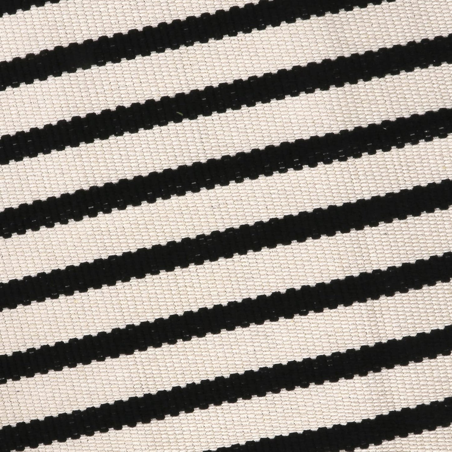 LEEVAN Outdoor Rug 4x6 ft Black and White Striped Patio Rugs, Washable Woven Cotton Boho Living Room Rug Farmhouse Collection Large Floor Carpet for Courtyard/Bedroom