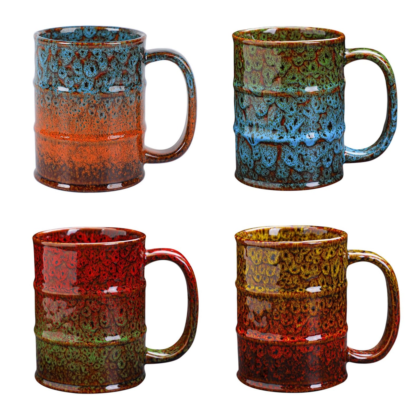 LGQ Coffee Mug,20 Oz Coffee Cups Ceramic Tea Cup Large Coffee Mug for Office and Home - Dishwasher and Microwave Safe Novelty Coffee Mug(4,Multicolour-4pcs)