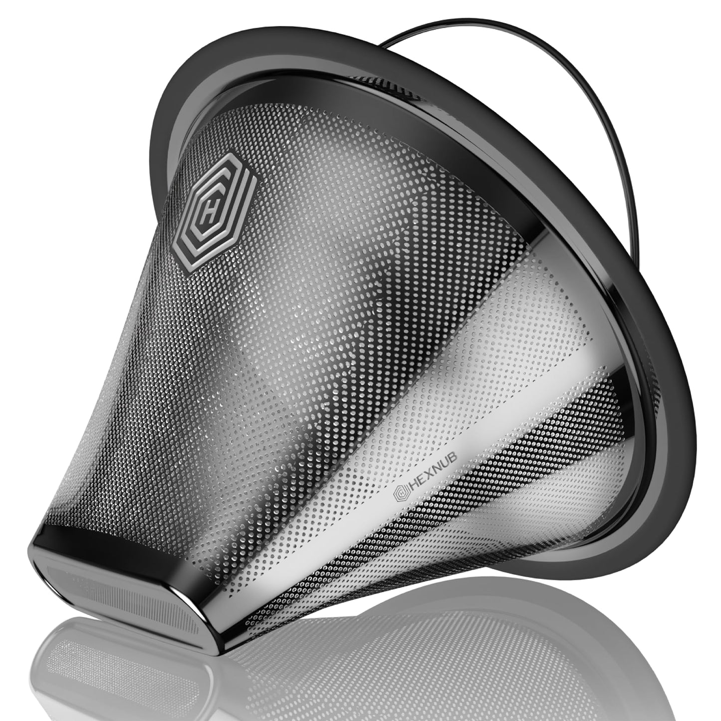 HEXNUB Reusable #4 Coffee Filter for Technivorm Moccamaster KBGV, KBT Coffee Machines, Durable Stainless Steel Mesh Metal Filter