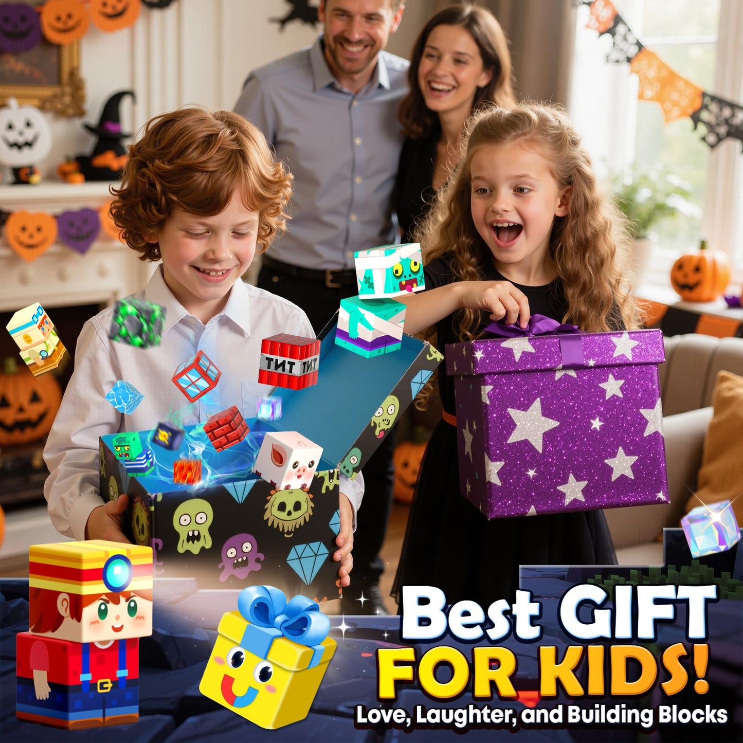 Magnetic Blocks Toys, Build Mine Magnet World Set, Magnetic Tiles Building for Boys & Girls Age 4-8 5-7, STEM Montessori Sensory Toys for Toddlers Kids Gifts