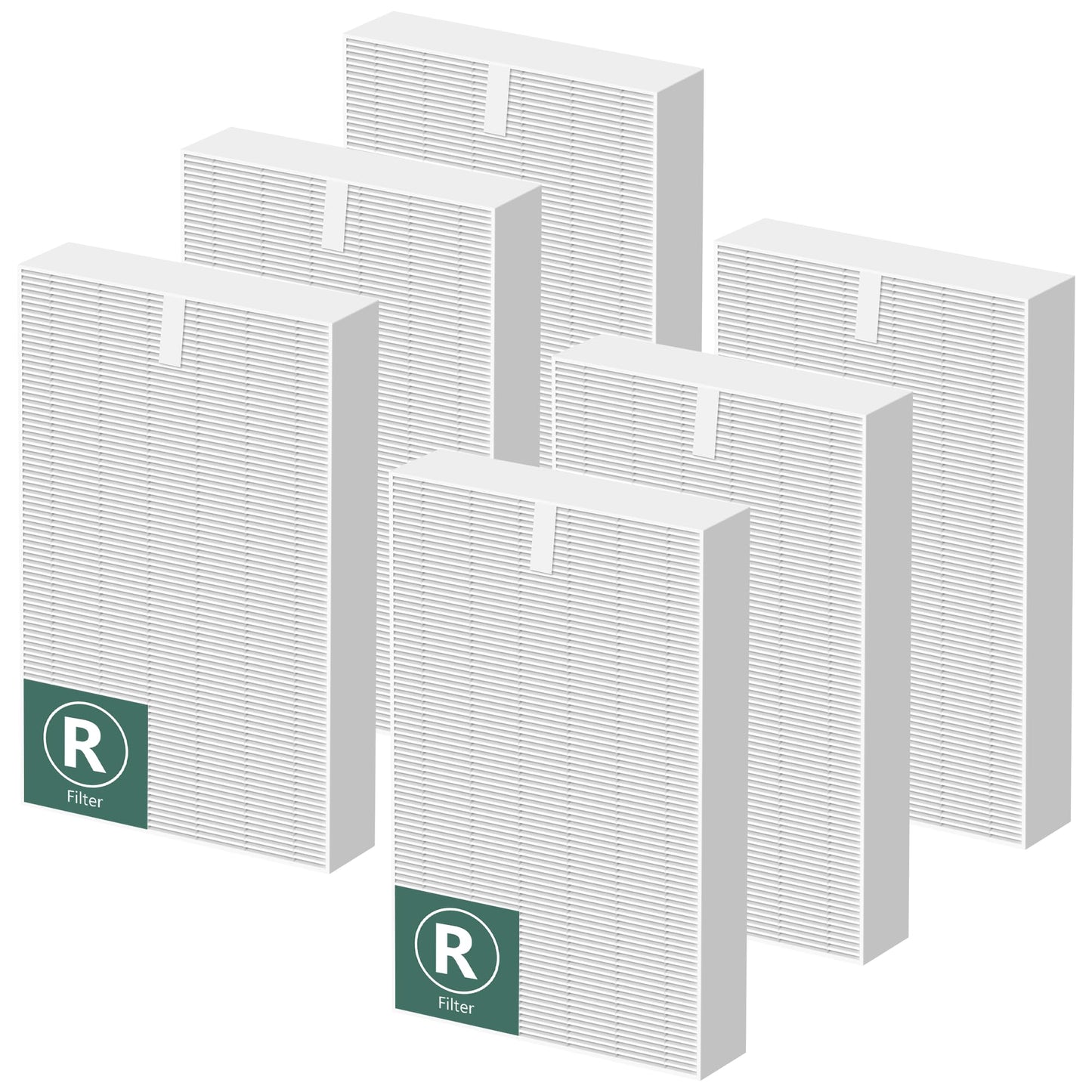 HPA300 Air Purifier Filter R Replacement for Honeywell Air Purifier HPA 100/200/300 and 5000 Series, 6 Pack Middle Main Filter Compatible with Honeywell R Filter (HRF-R3 & HRF-R2 & HRF-R1)