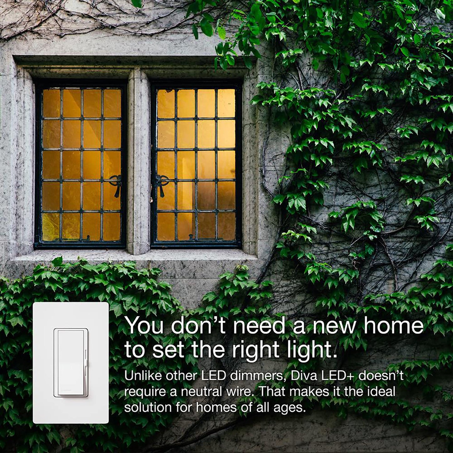 Lutron Diva LED+ Dimmer Light Switch for Dimmable LED, Halogen, and Incandescent Bulbs, 150 Watt, Single-Pole or 3-Way, DVCL-153P-BL, Black