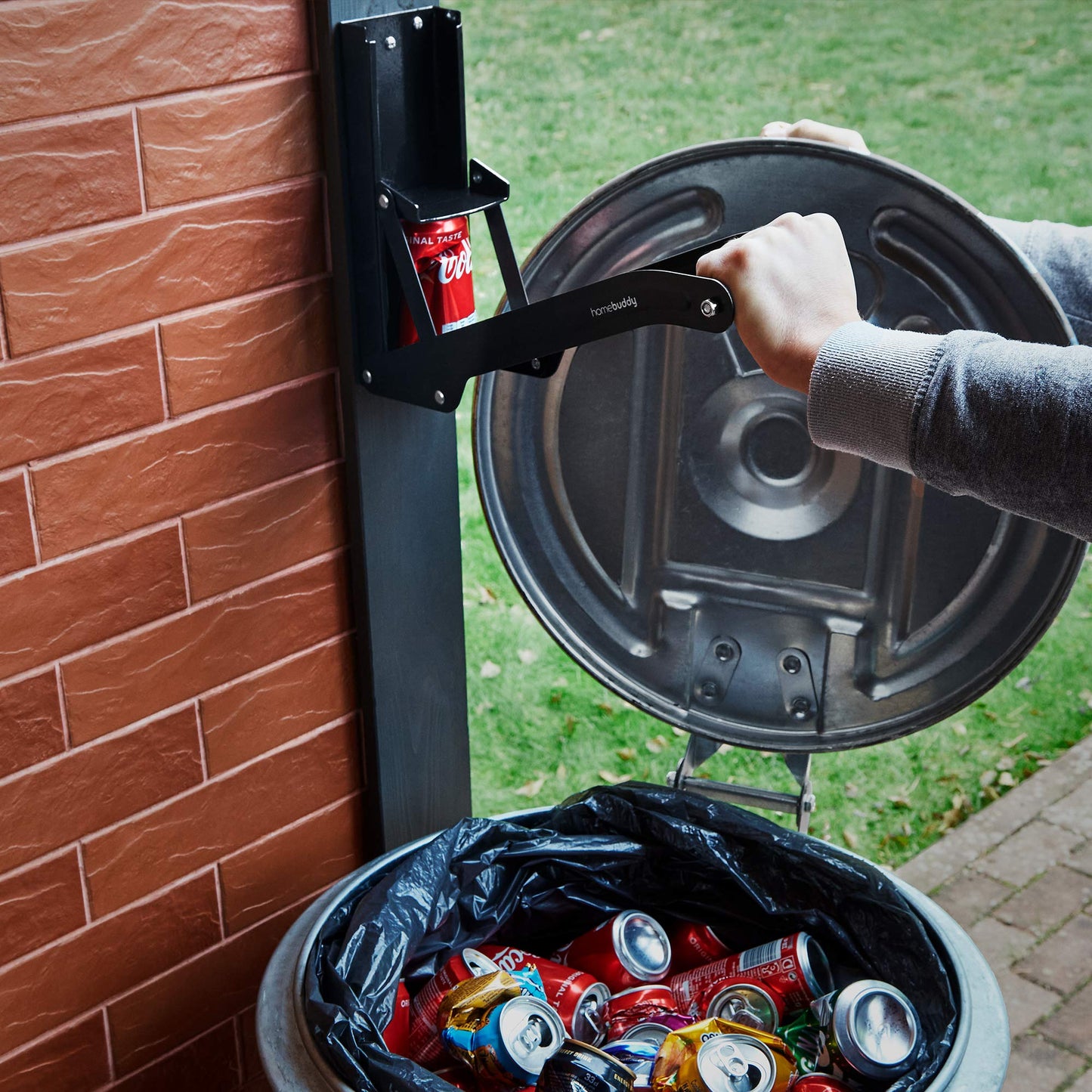 HomeBuddy Can Crusher for Recycling - 12 Oz. and 16 Oz. Can Crusher Wall Mounted for Aluminum - Compact and Easy to Use, Mounting Rivets Included, Man Cave Accessories