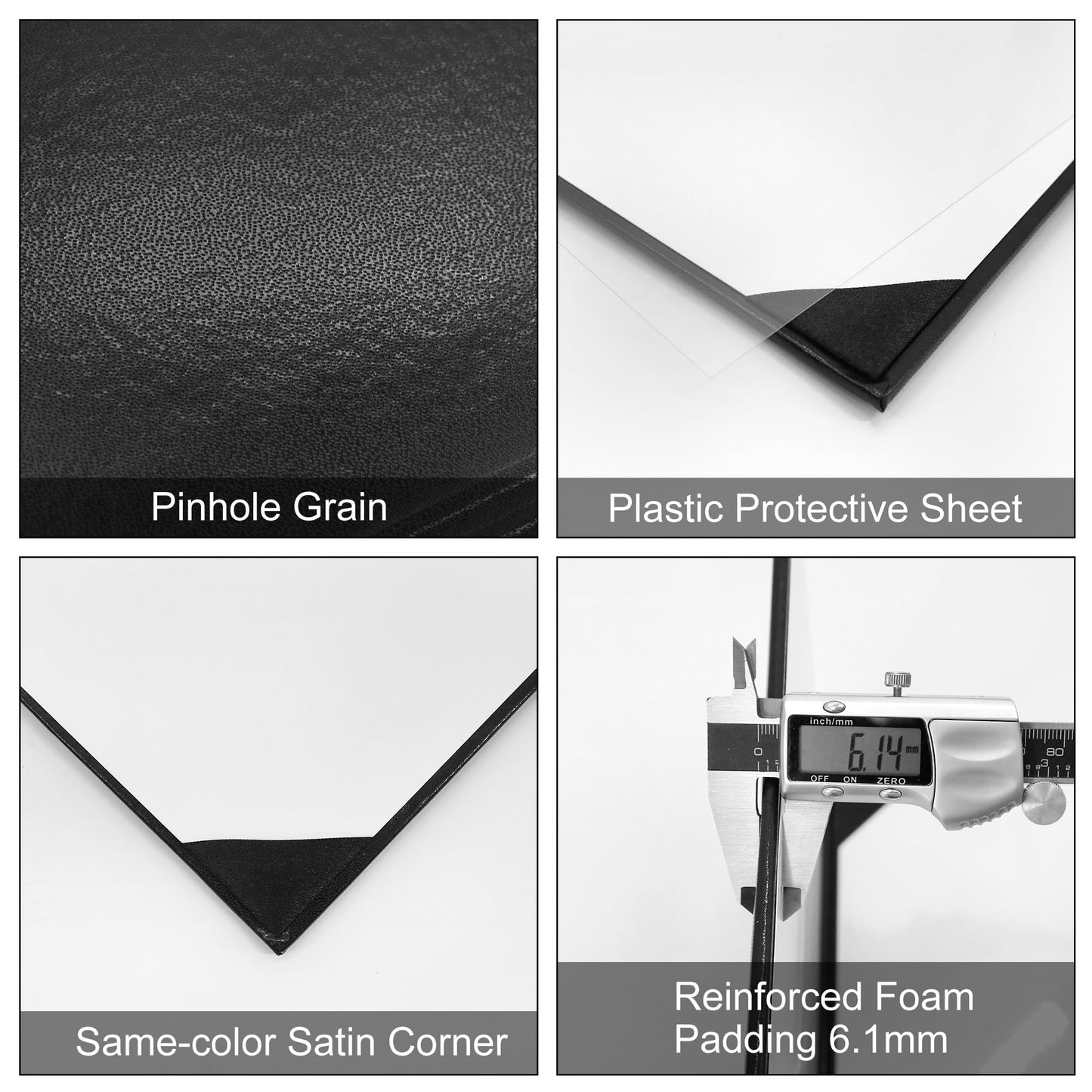 GraduatePro 10 Pack Diploma Cover 8.5x11 Certificate Document Presentation Holder Smooth Leather Letter Size Black