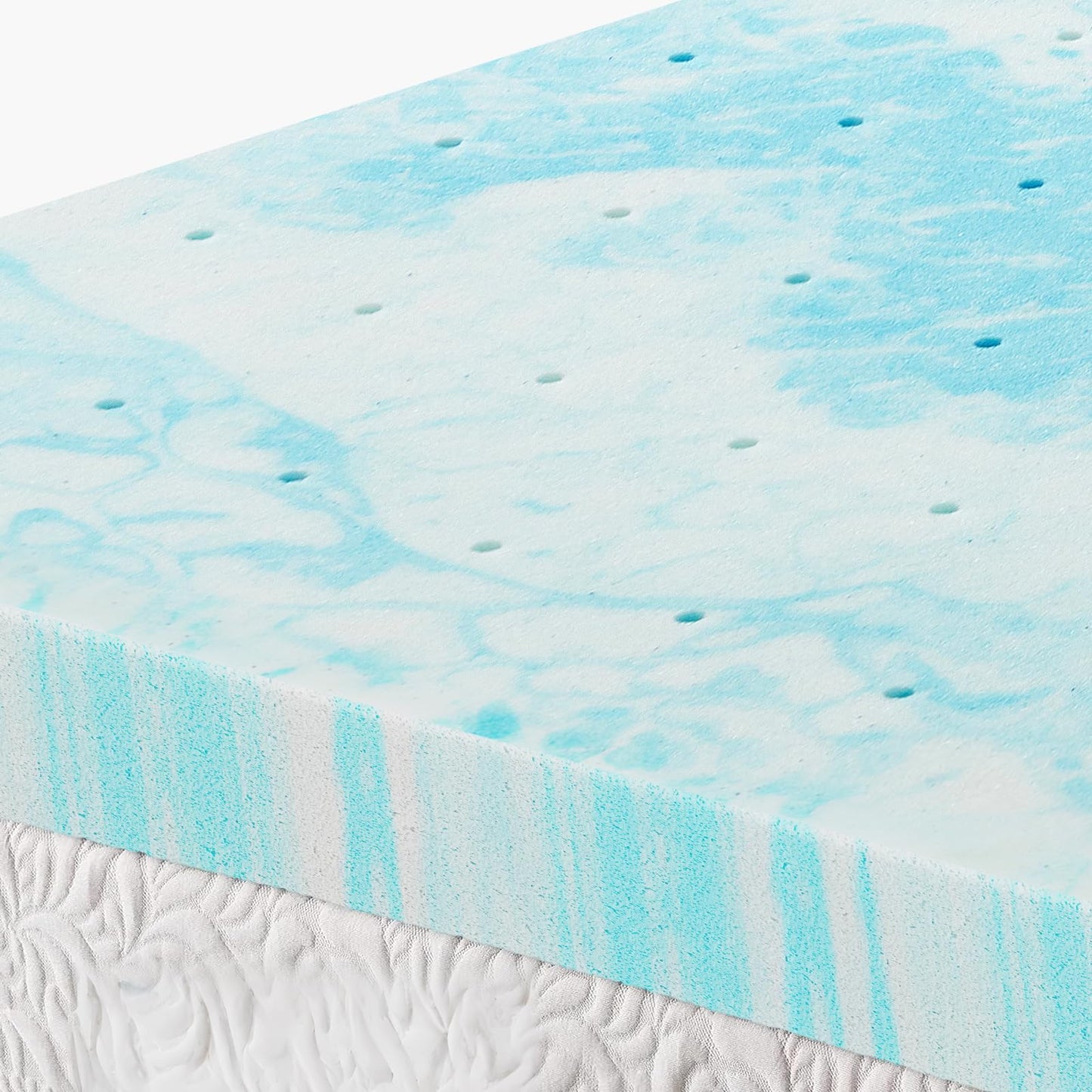 OLIXIS Gel Memory Foam Mattress Topper, Full 3 Inch, Cooling Gel Infused Soft Comfy Breathable, Pressure-Relieving, CertiPUR-US Certified