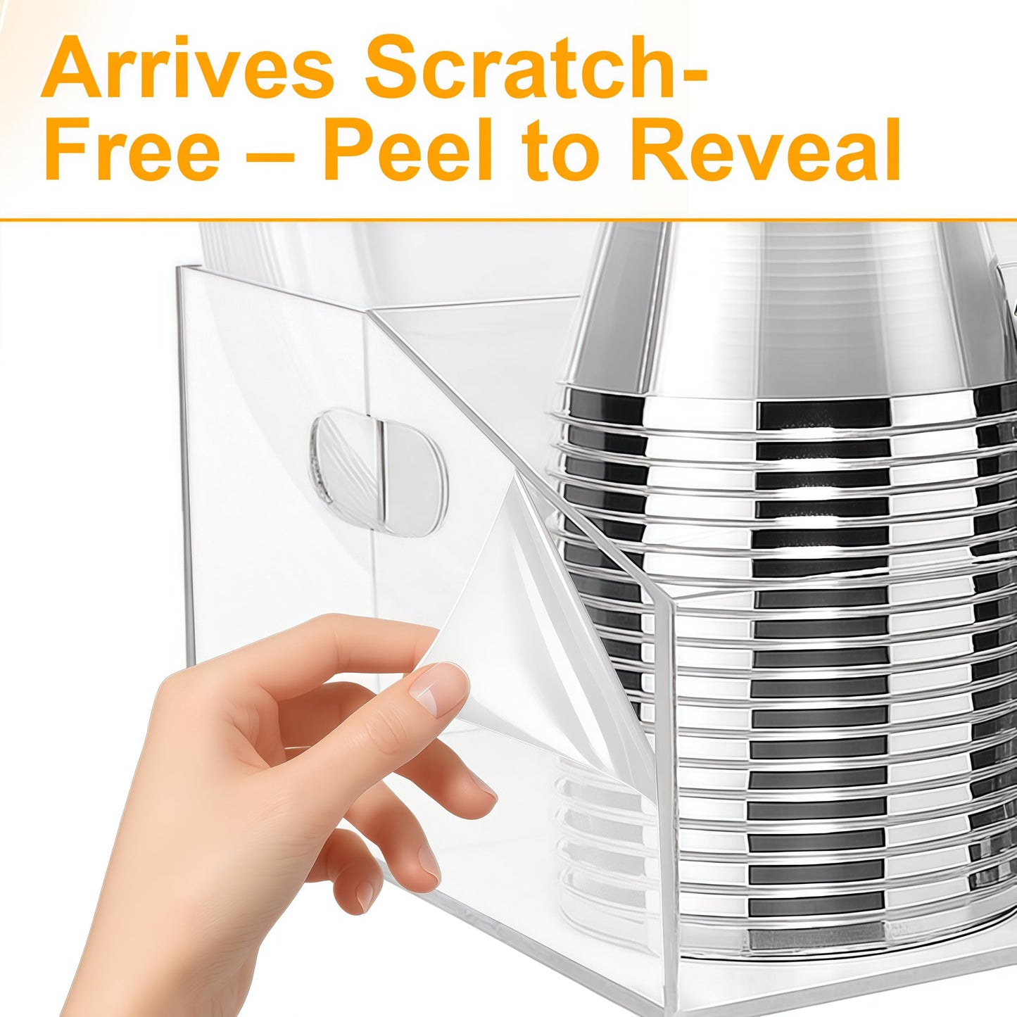 Truxwal Acrylic Paper Plate Organizer and Dispenser – Extra Capacity Plate and Utensil Caddy for Plates, Cups, Napkins and Cutlery, Ideal for Kitchen, Parties, Picnics, Weddings, and Outdoor Events