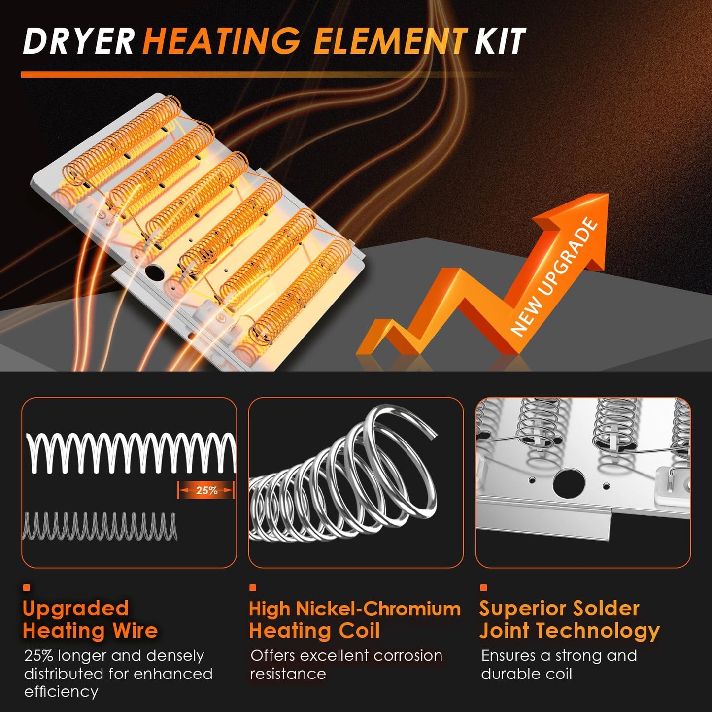 Upgraded ADE3LRGS171TW01 ADE3SRGS175TW01 ADE3SRGS173TW01 ADE4BRGS176TW01 ADE9RYS177TW01 Dryer Heating Element for Speed Queen 503978 964p3 61927 61928 510329 56179 ADE8RGS173TW01 ADE4BRGS177TW01 Parts