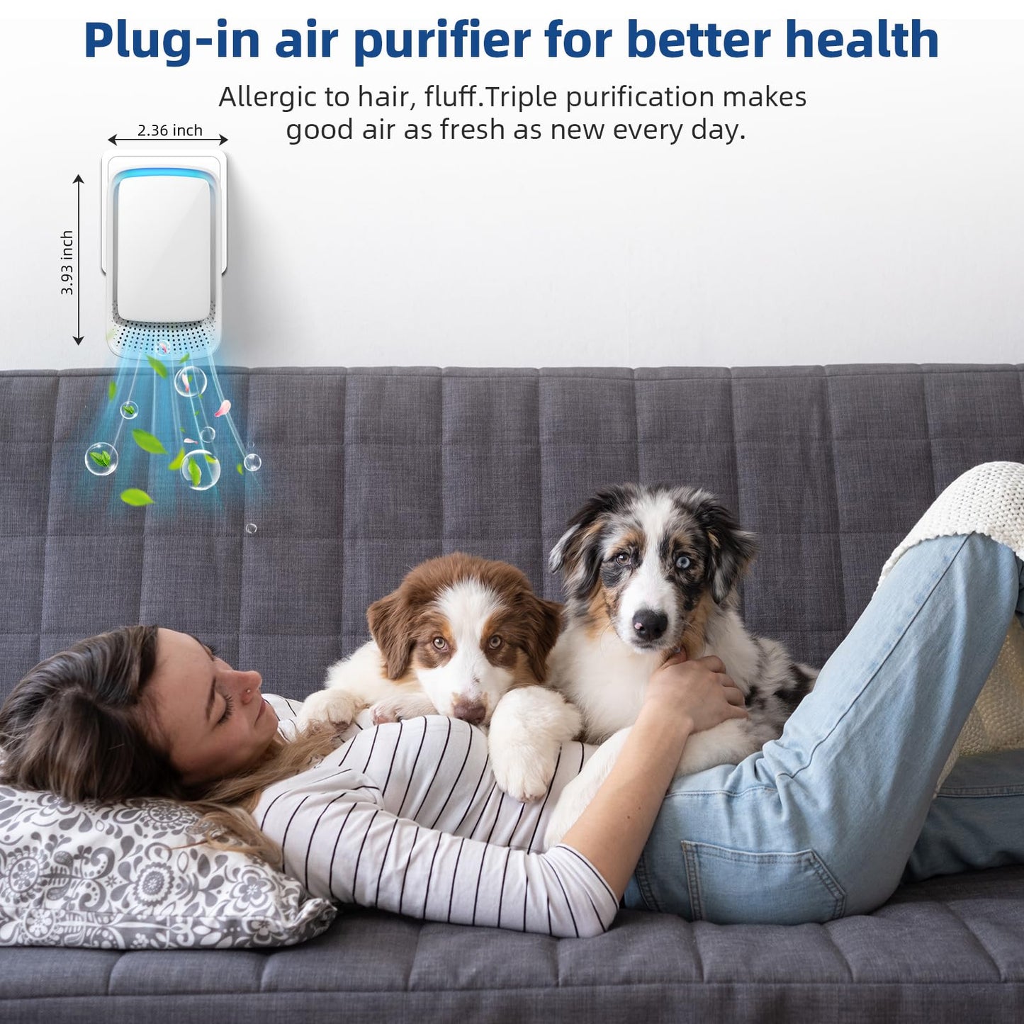 2026 Upgraded Air Ionizers for Home Plug in Air Purifier for Pet Odor,Smoke & Dust,Quiet Air Ionizer for Dust Mites Odor Eliminator & Room Deodorizer Plug in for Bedroom,Office,Kitchen-8Pack