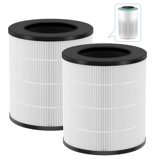 2 Pack A2 Replacement Filter Compatible with AMEIFU GDAP1W and VEWIOR A2 (ClearAir-A2) Air Purifier, 3-in-1 HEPA Filter with High-efficiency Activated Carbon Filter for Pollen Dust Pet Dander Smoke