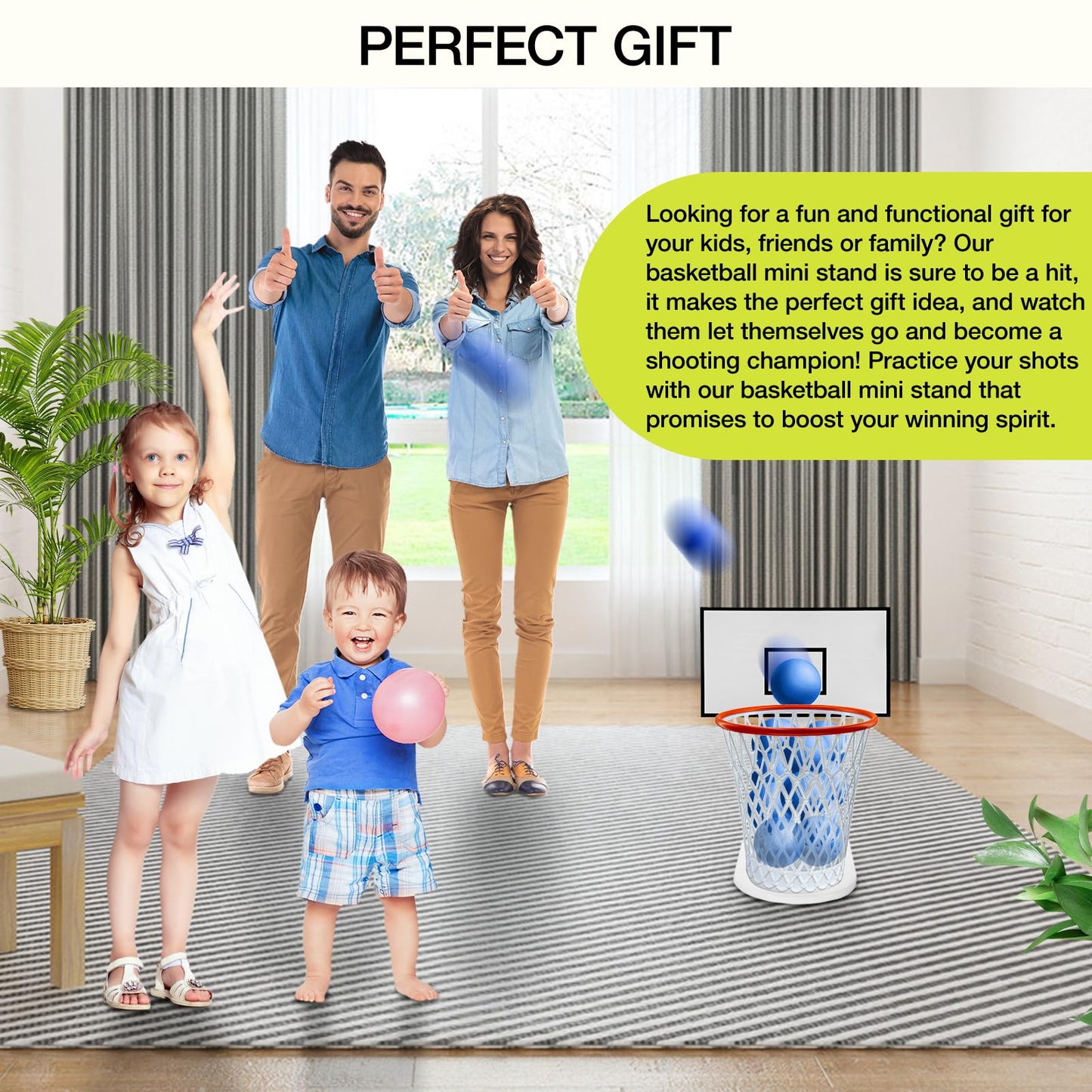 Basketball Hoop Wastebasket Set (Including 1pc Basketball Trash Can)Basketball Trash Can for Boys Room Decor- Christmas Gift for Boys-Garbage Can for Basketball Party and Basketball Gift,Easter basket