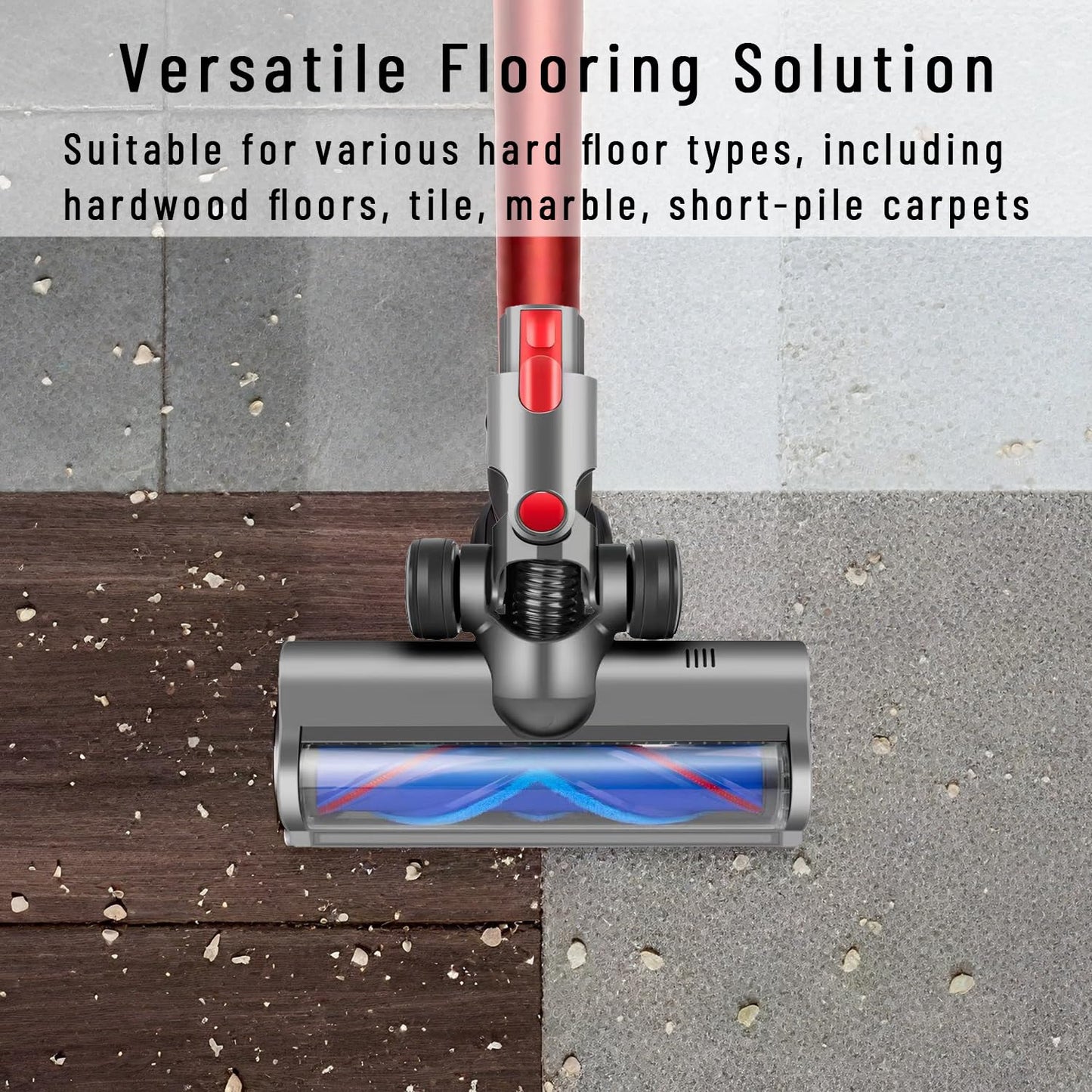 V-Shape Cleaner Head for Dyson V15 V11 V10 V8 V7 Gen5 G5 Animal Absolute - Full-Area Green LED, One Head for Hardwood and Short-Pile Carpet, Anti-Tangle Quick-Release Replacement Part