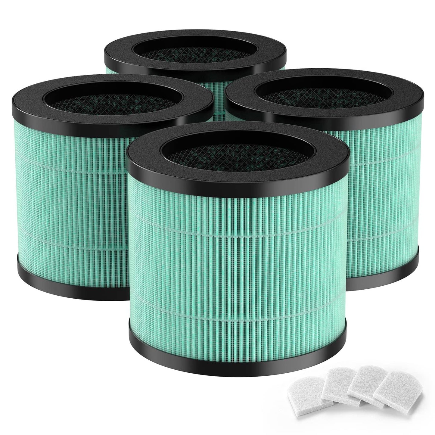 GoKBNY TPAP002 Replacement Filter, Compatible with TOPPIN TPAP002 Purifier Comfy Air C1, Part# TPFF002, 4-IN-1 Filters（4-Pack）