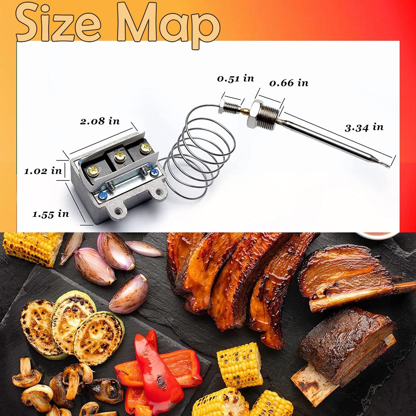 1177 high limit thermostat fryer switch for Fryer 3/8" Mpt Stuff Box LCCM2003000 Gas Fryer, 301030005 Hi-Limit Compatible With Atosa Catering Equipment